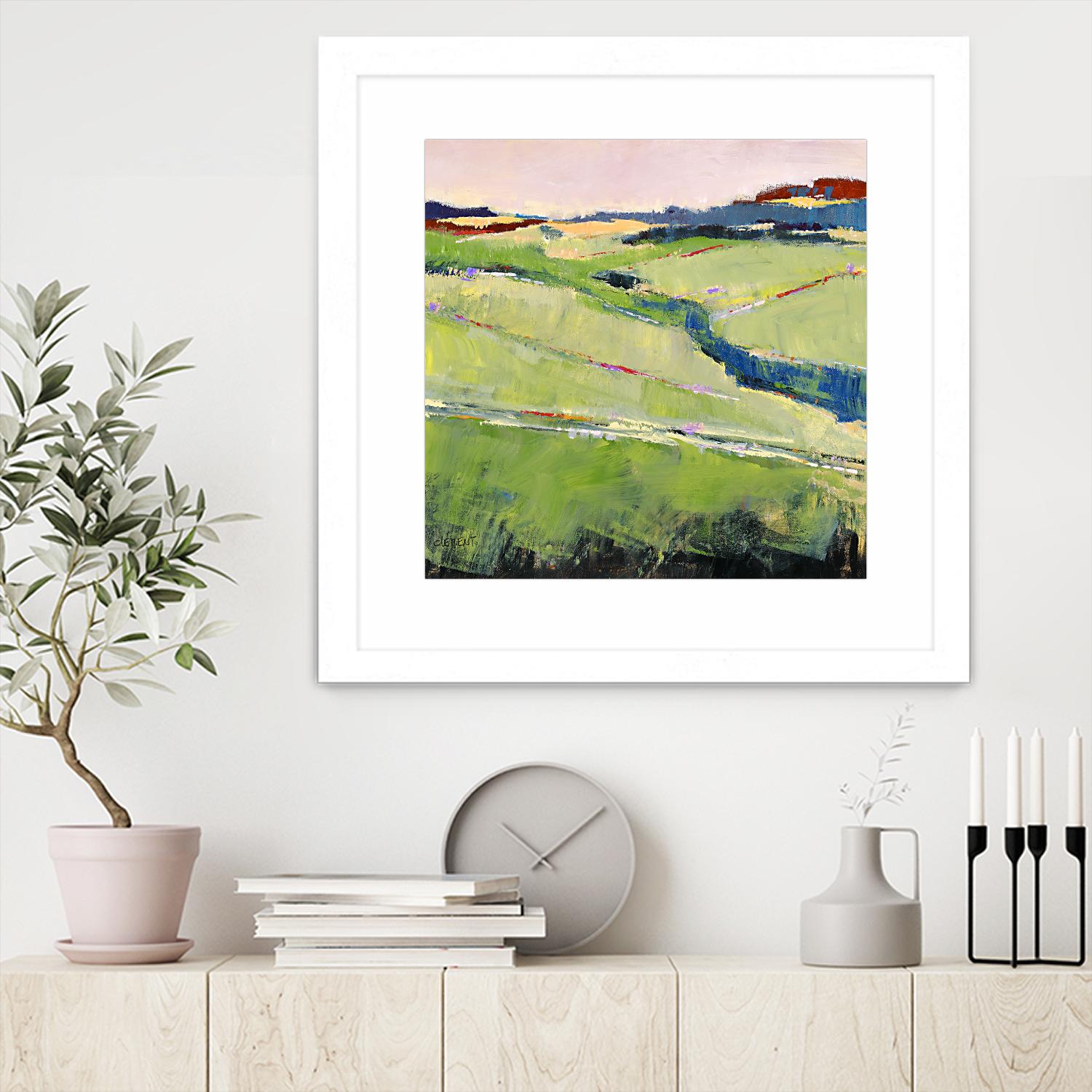 Beautiful Landscape I by Jacques Clement on GIANT ART - green landscape artistes du québec