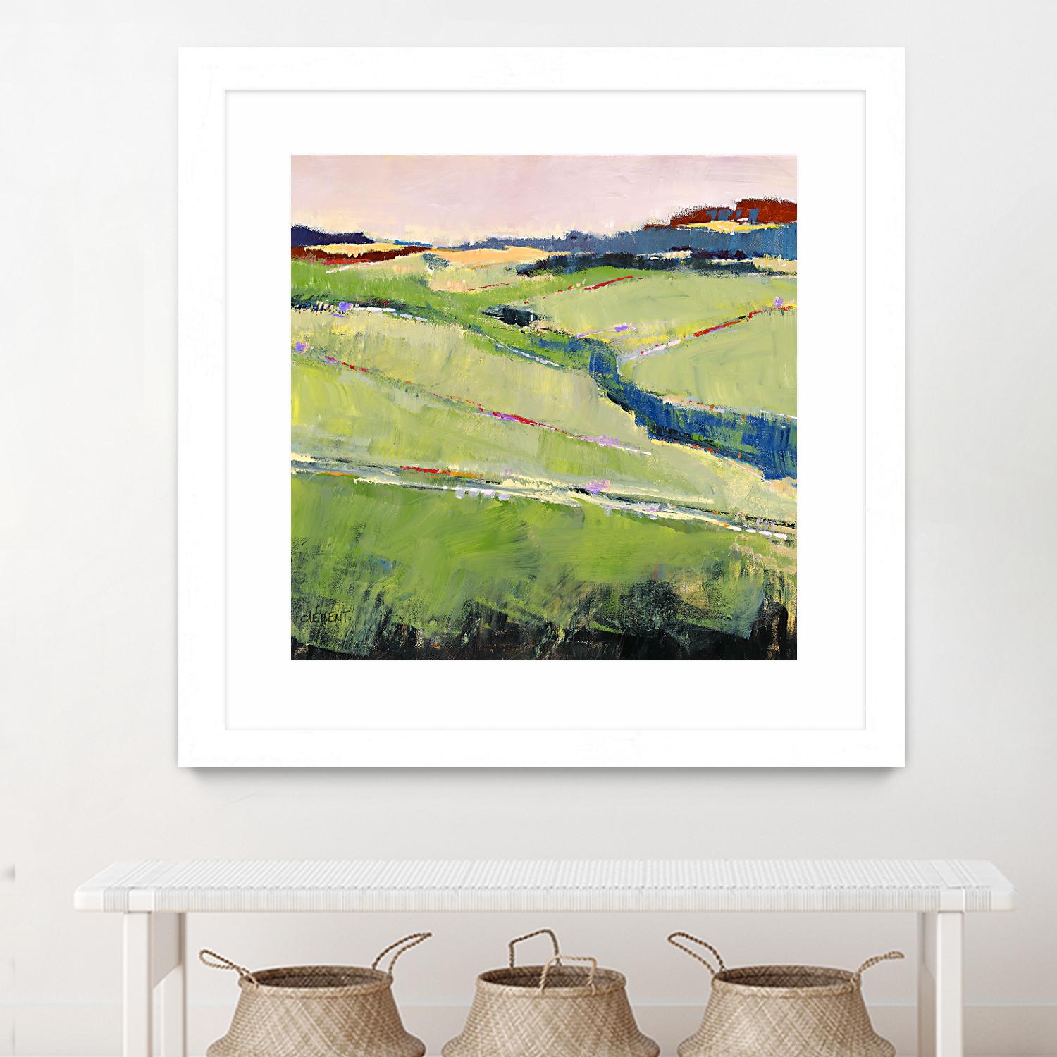 Beautiful Landscape I by Jacques Clement on GIANT ART - green landscape artistes du québec