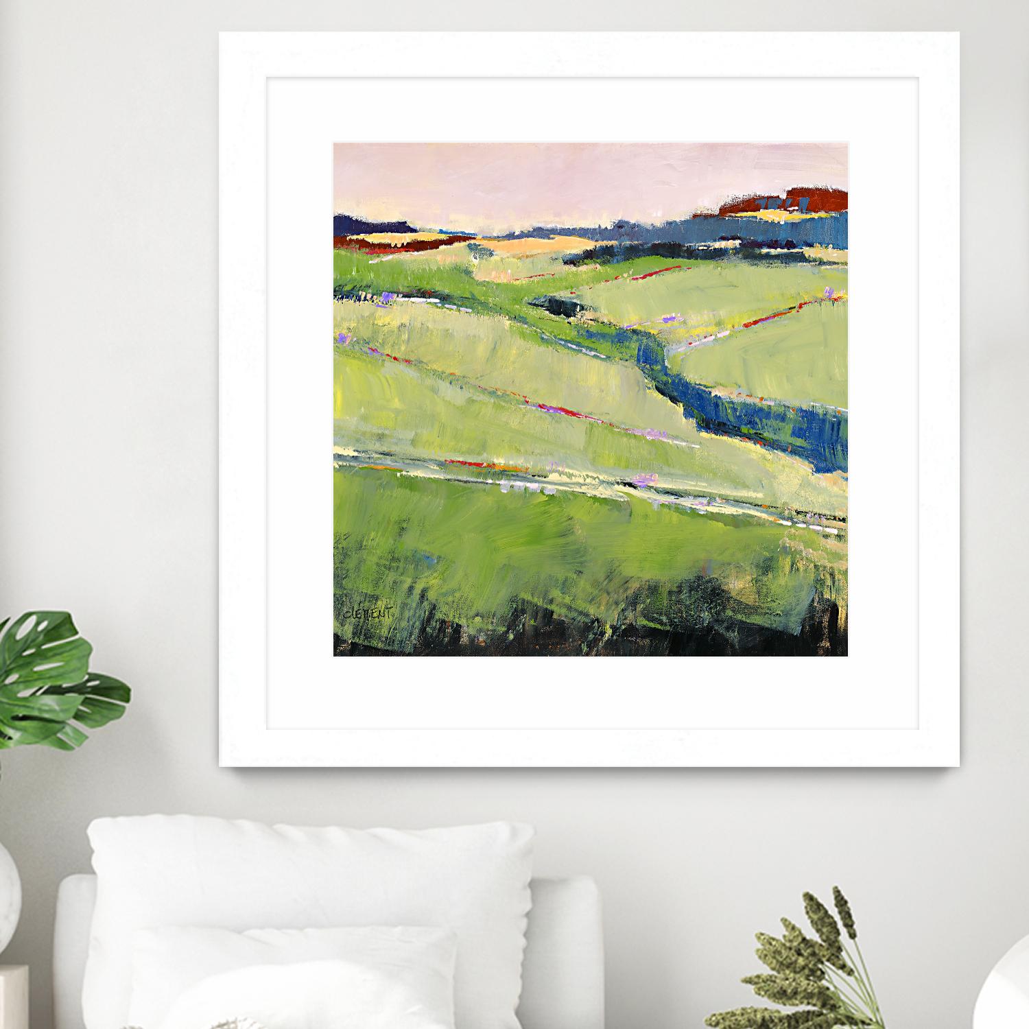 Beautiful Landscape I by Jacques Clement on GIANT ART - green landscape artistes du québec