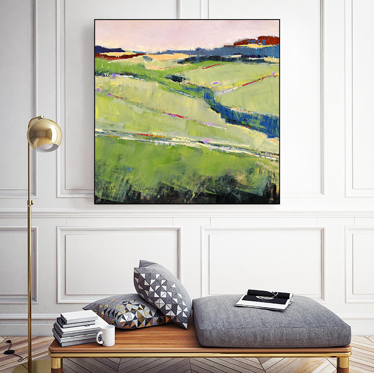 Beautiful Landscape I by Jacques Clement on GIANT ART - green landscape artistes du québec