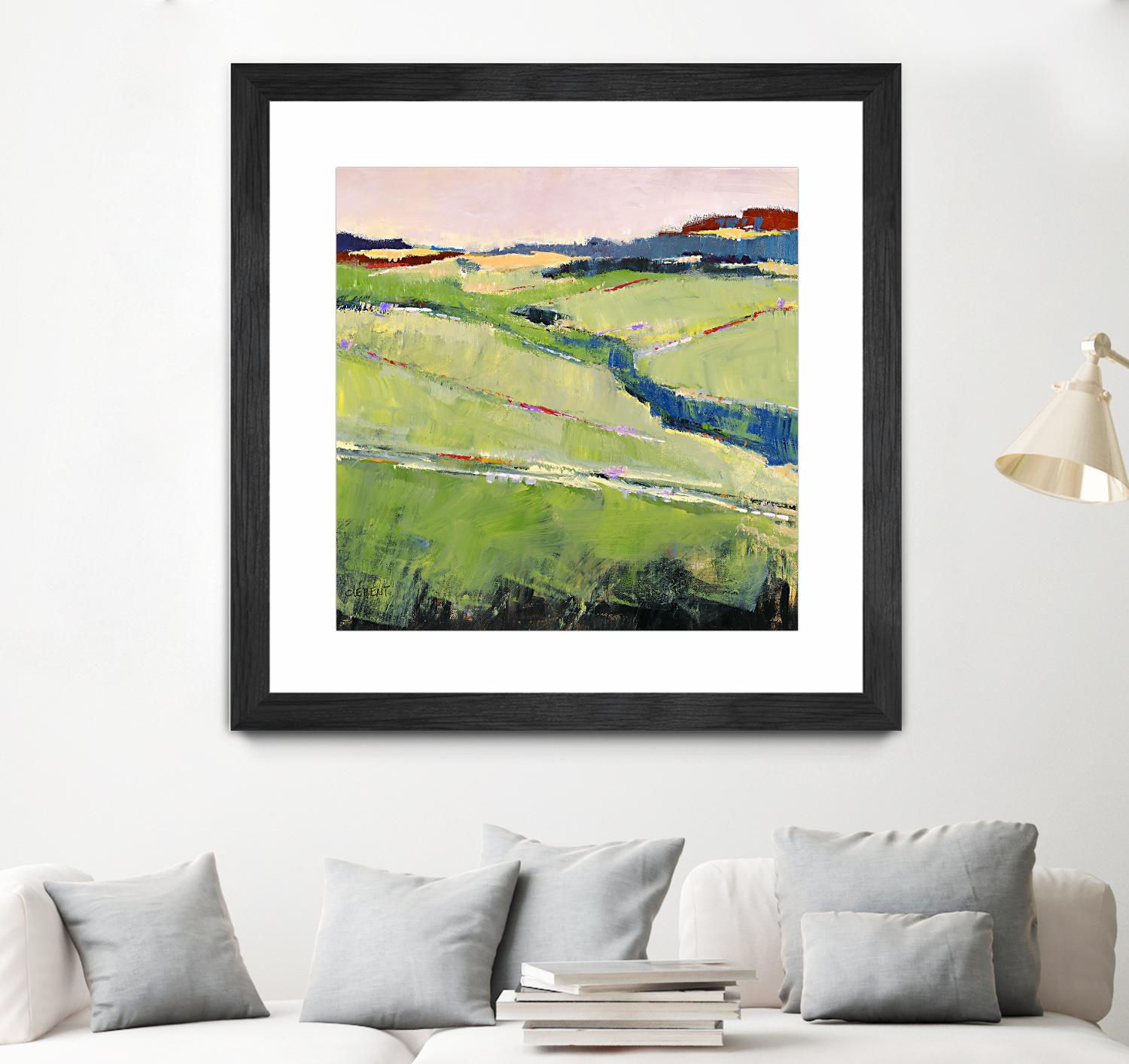 Beautiful Landscape I by Jacques Clement on GIANT ART - green landscape artistes du québec