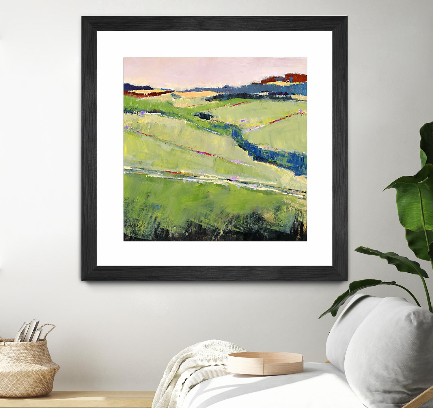 Beautiful Landscape I by Jacques Clement on GIANT ART - green landscape artistes du québec