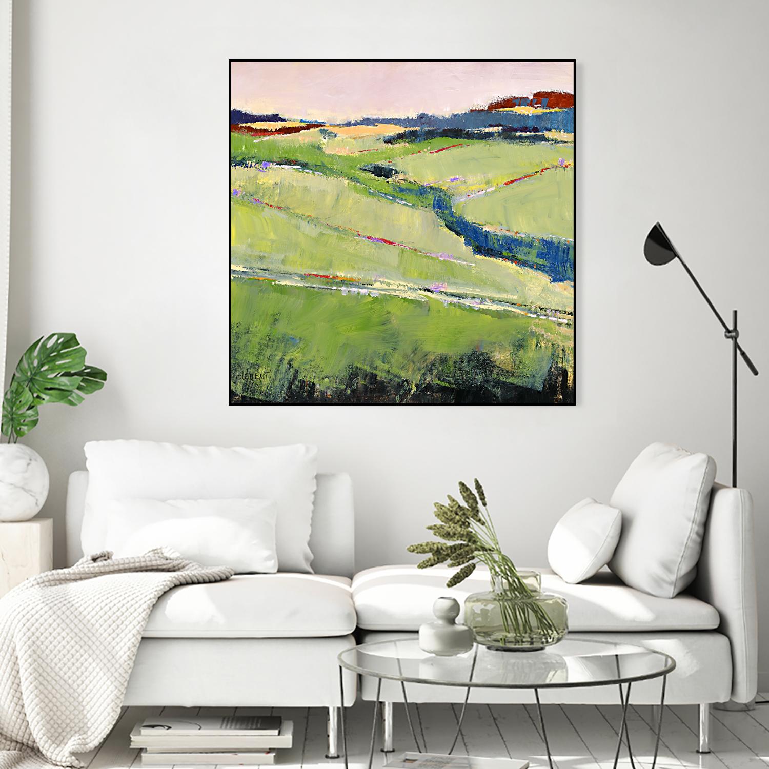 Beautiful Landscape I by Jacques Clement on GIANT ART - green landscape artistes du québec