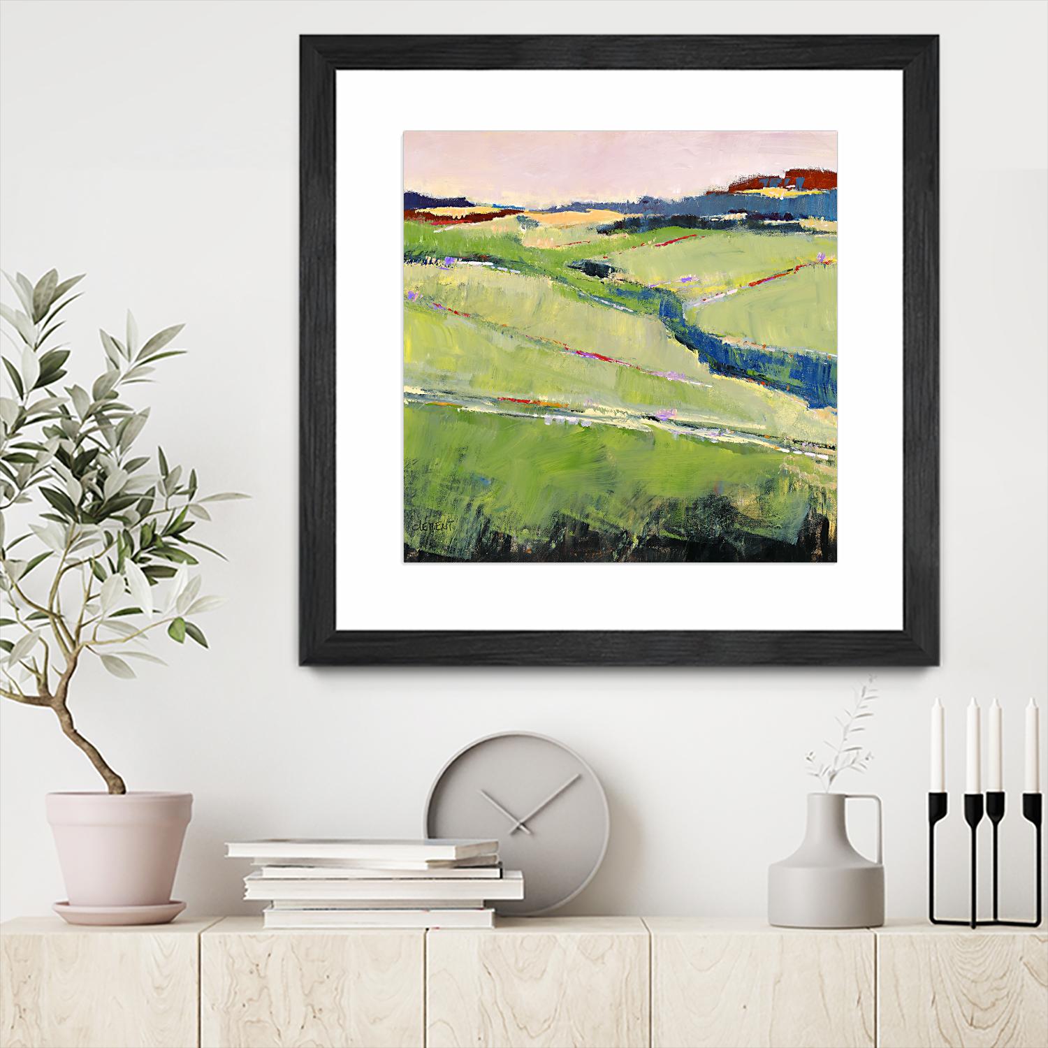 Beautiful Landscape I by Jacques Clement on GIANT ART - green landscape artistes du québec