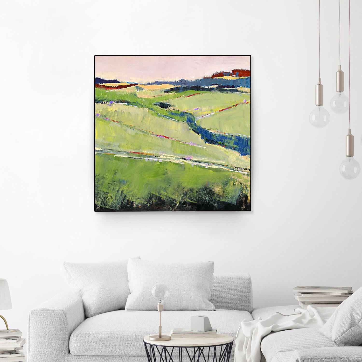 Beautiful Landscape I by Jacques Clement on GIANT ART - green landscape artistes du québec