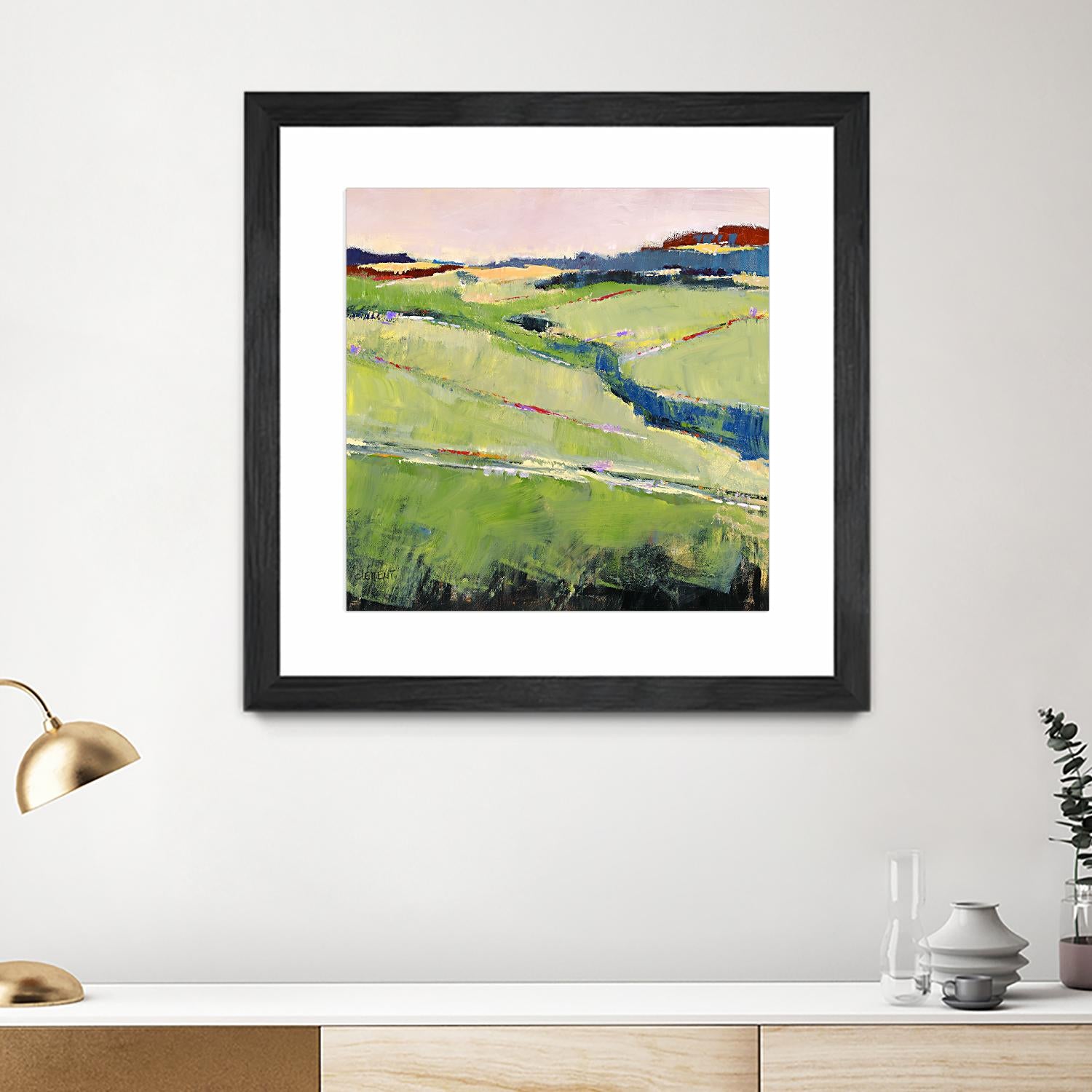 Beautiful Landscape I by Jacques Clement on GIANT ART - green landscape artistes du québec