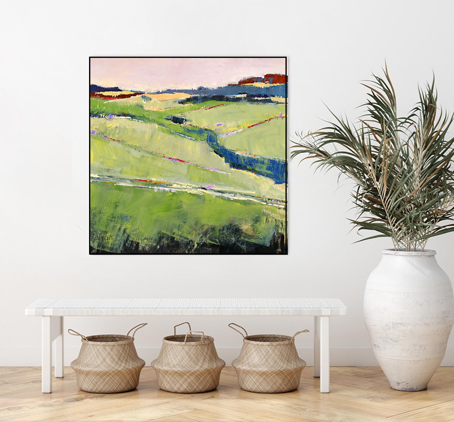 Beautiful Landscape I by Jacques Clement on GIANT ART - green landscape artistes du québec