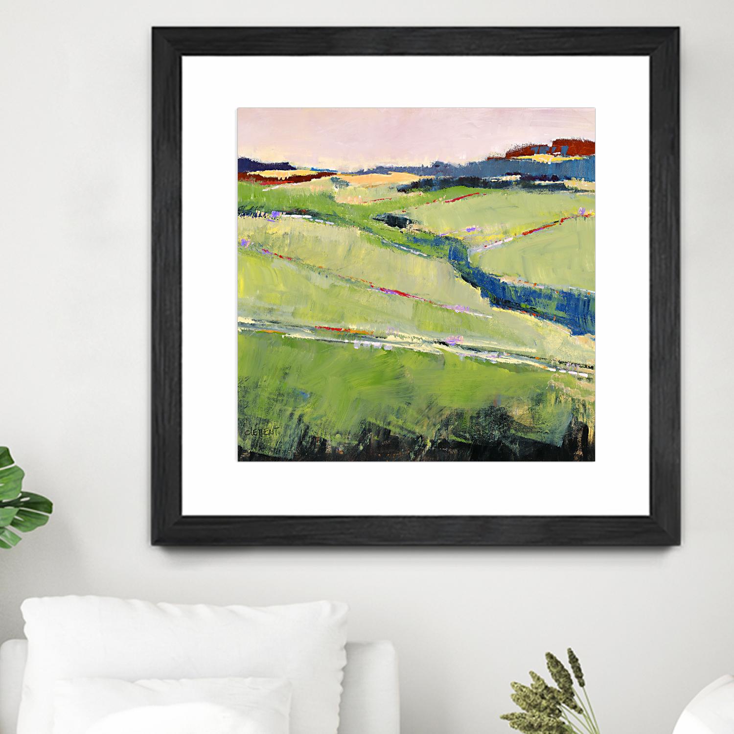 Beautiful Landscape I by Jacques Clement on GIANT ART - green landscape artistes du québec