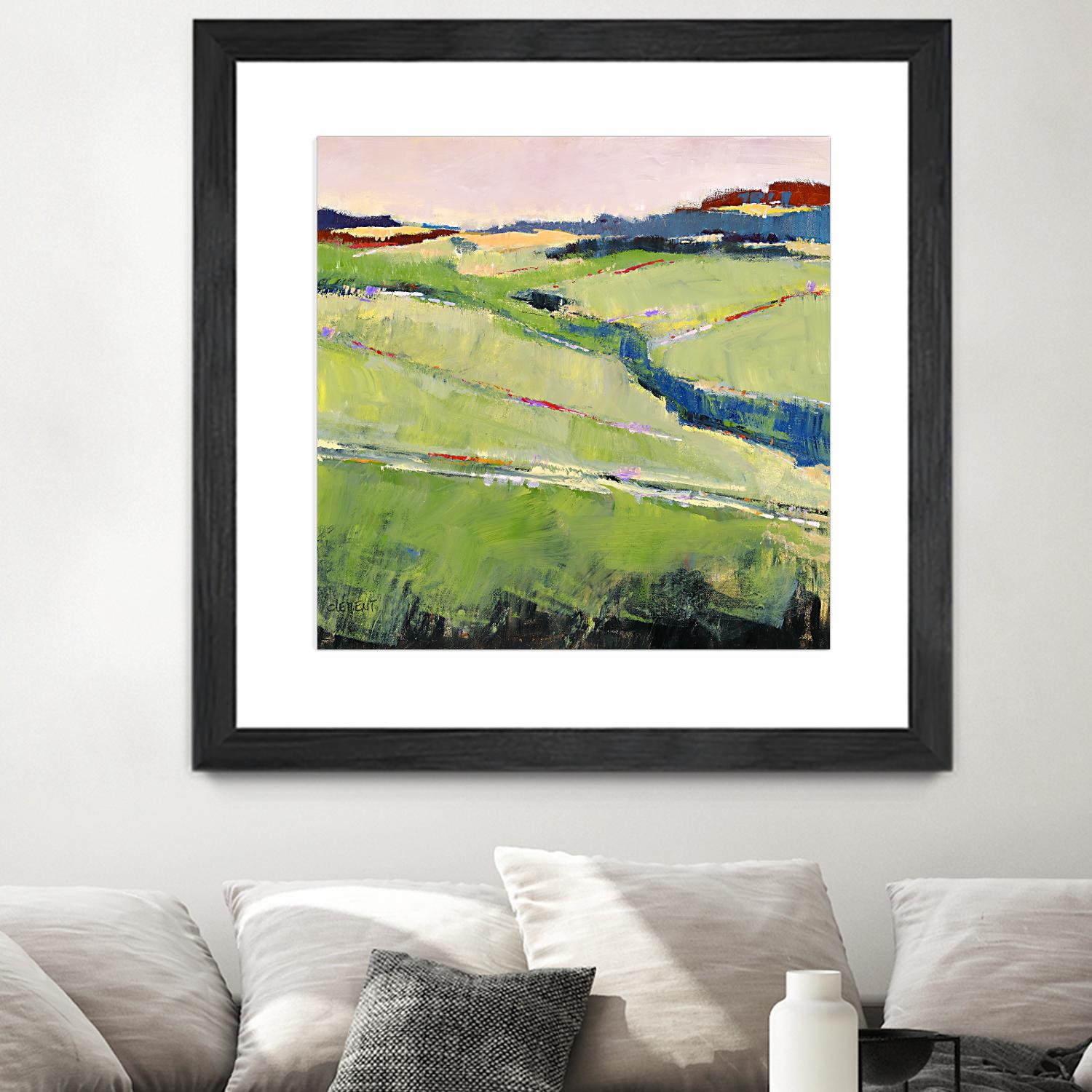 Beautiful Landscape I by Jacques Clement on GIANT ART - green landscape artistes du québec