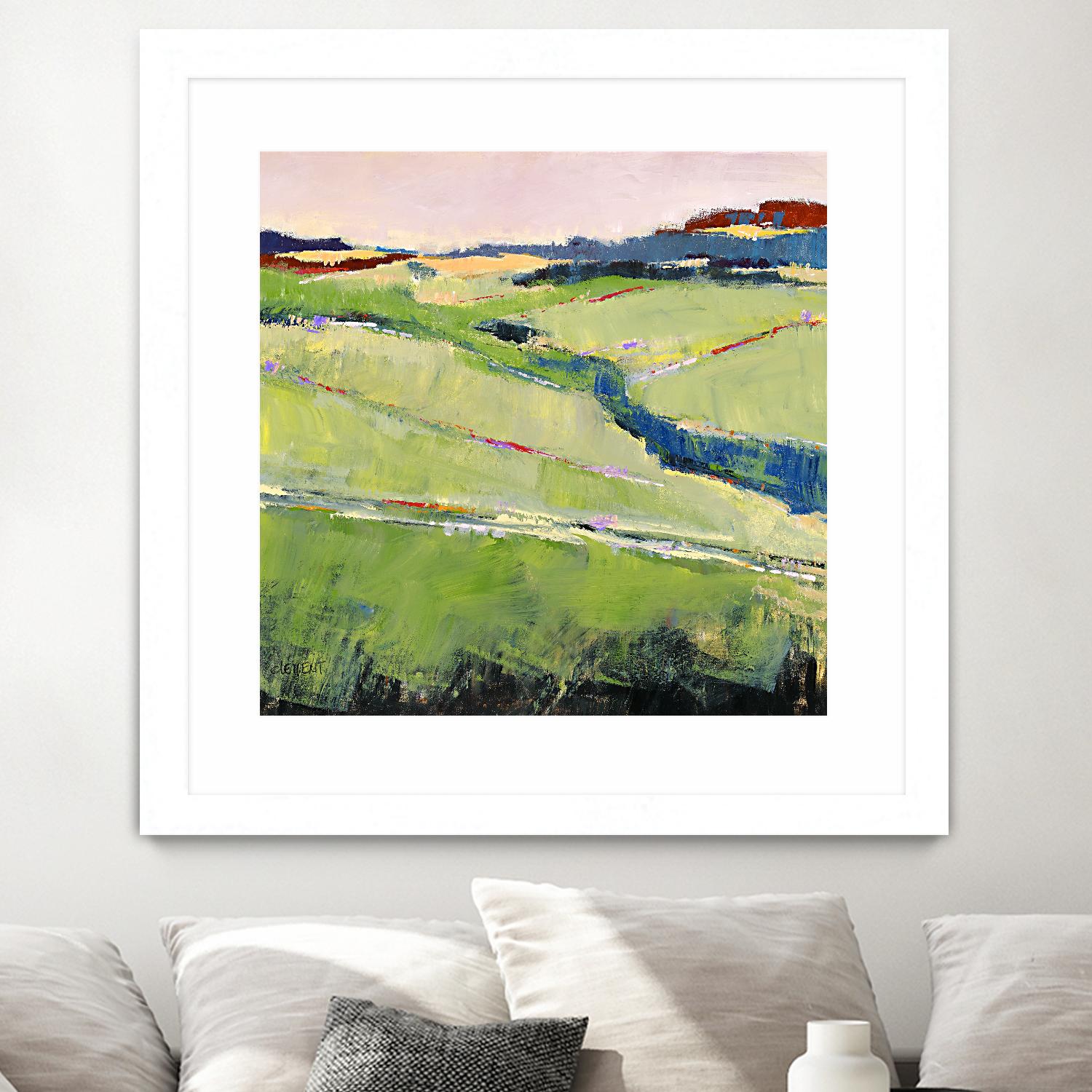 Beautiful Landscape I by Jacques Clement on GIANT ART - green landscape artistes du québec