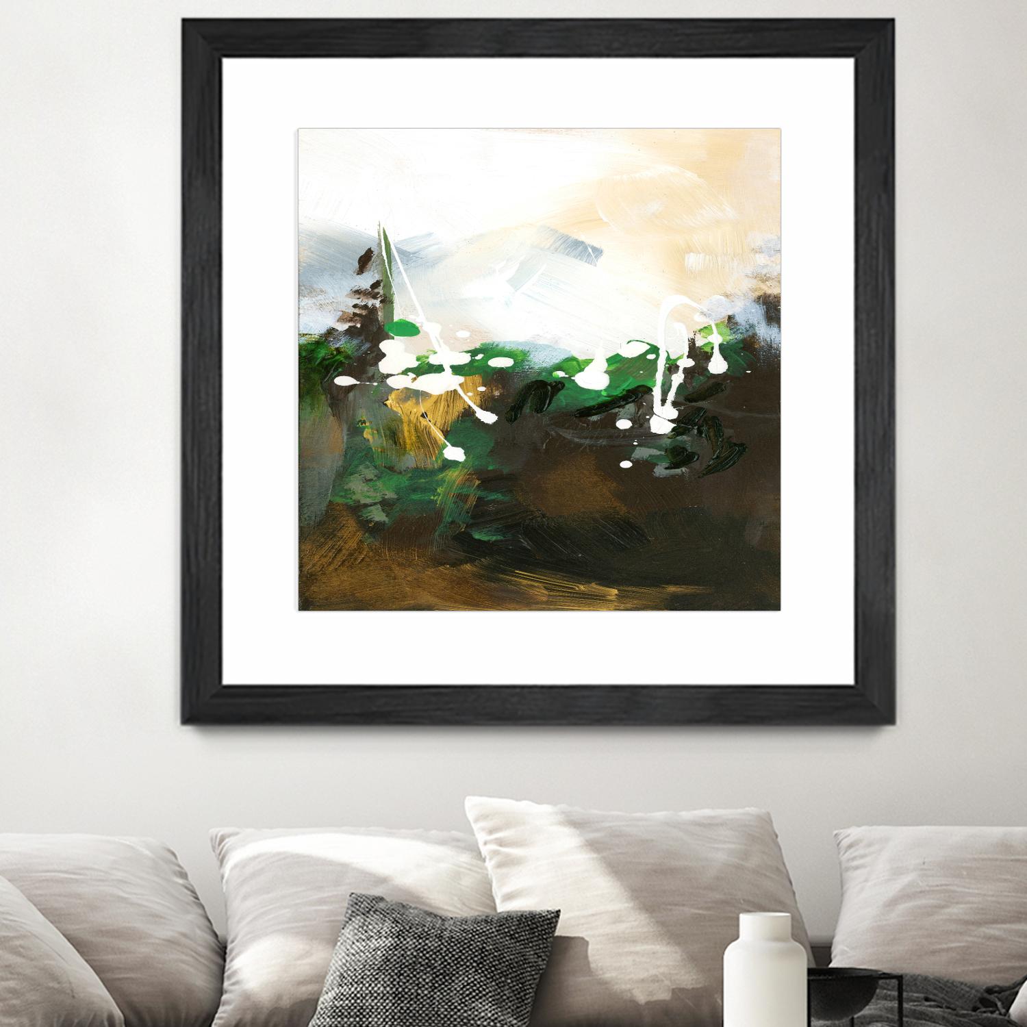 Green Abstract by Meejlau on GIANT ART - green abstract