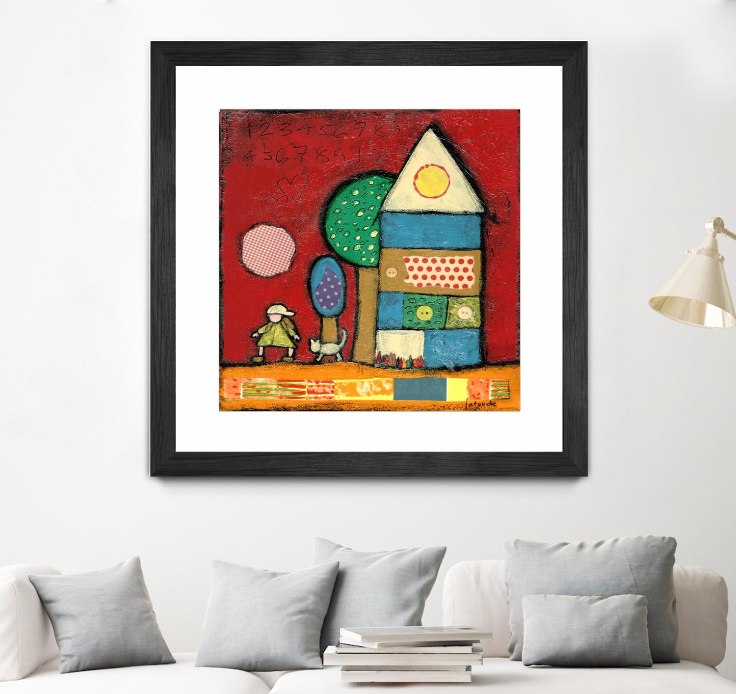 Maisonnettes 2 by Marie-Josée Latouche on GIANT ART - orange children