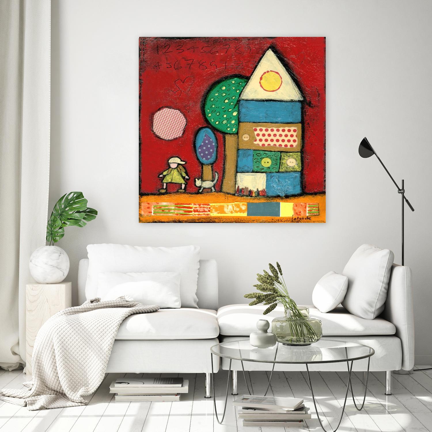 Maisonnettes 2 by Marie-Josée Latouche on GIANT ART - orange children