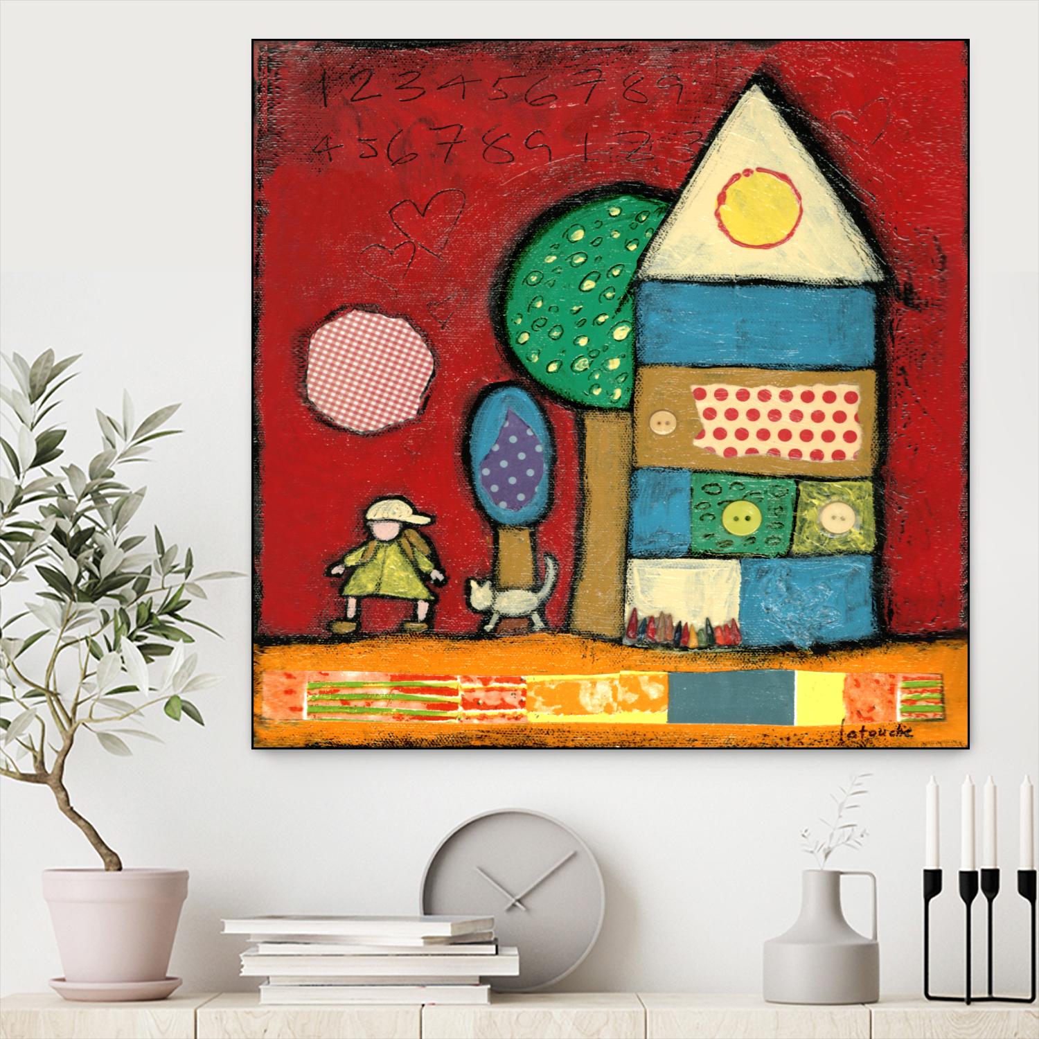 Maisonnettes 2 by Marie-Josée Latouche on GIANT ART - orange children