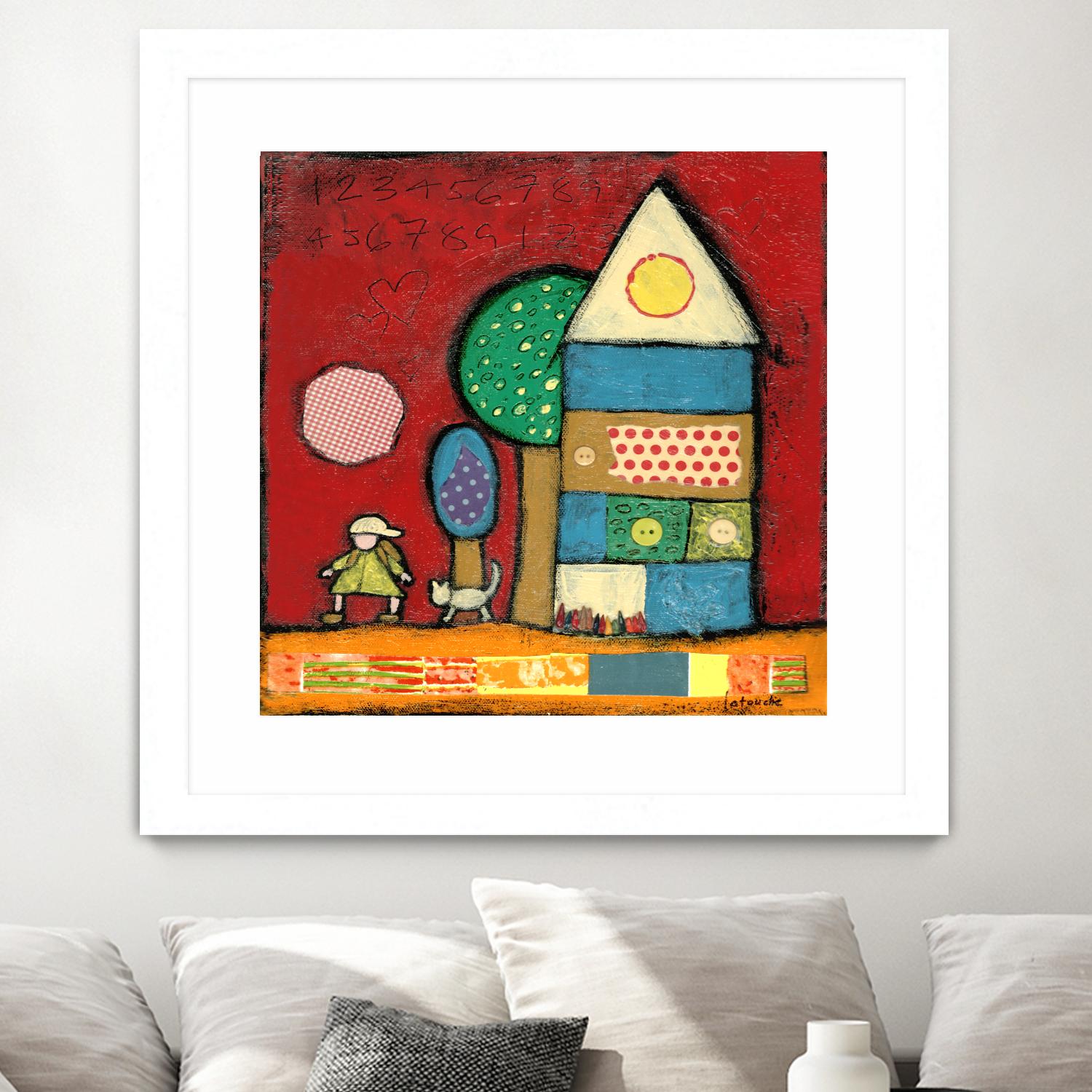 Maisonnettes 2 by Marie-Josée Latouche on GIANT ART - orange children