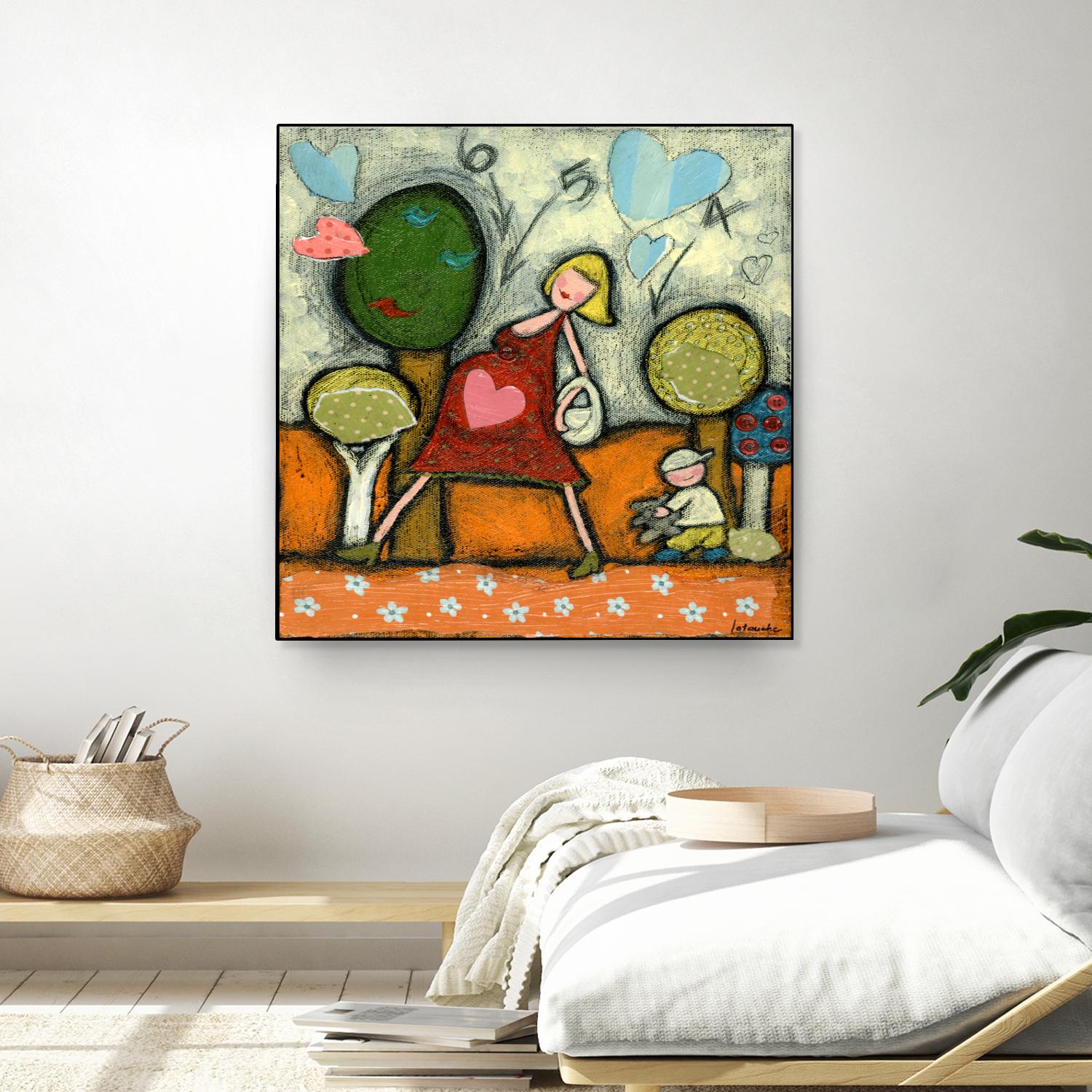 Maternité 4-5-6 by Marie-Josée Latouche on GIANT ART - green children