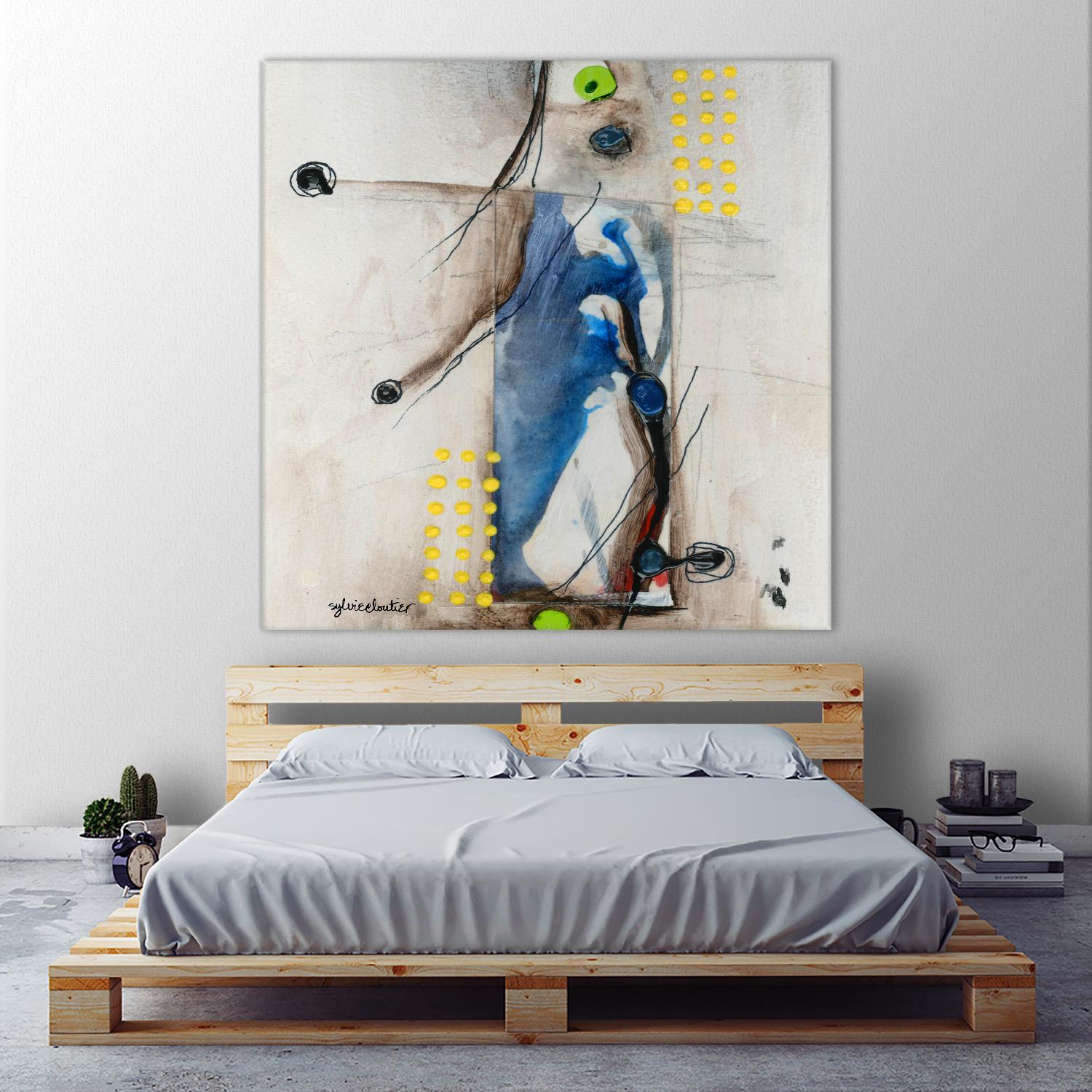 Suspecté  (Détail 2) by Sylvie Cloutier on GIANT ART - blue abstract