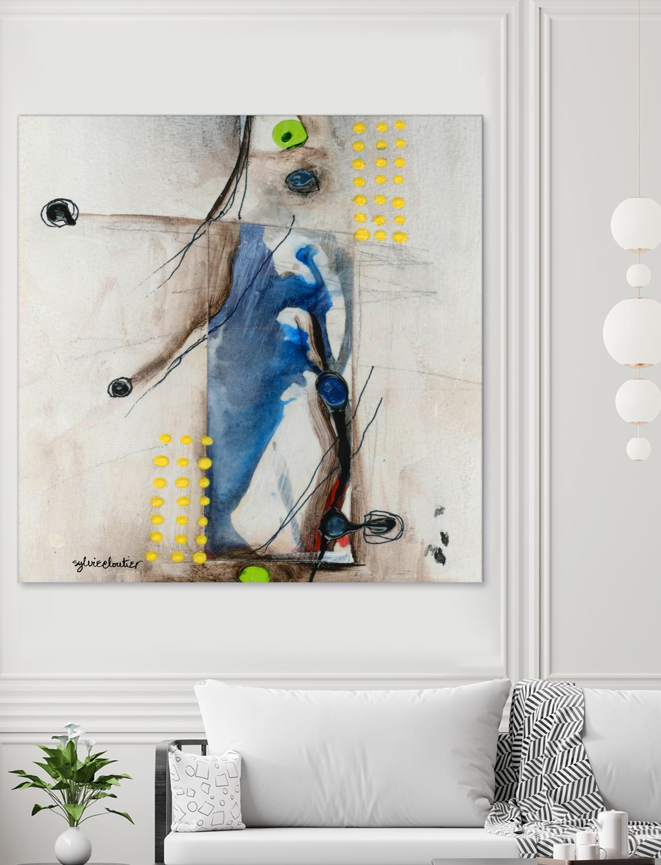 Suspecté  (Détail 2) by Sylvie Cloutier on GIANT ART - blue abstract