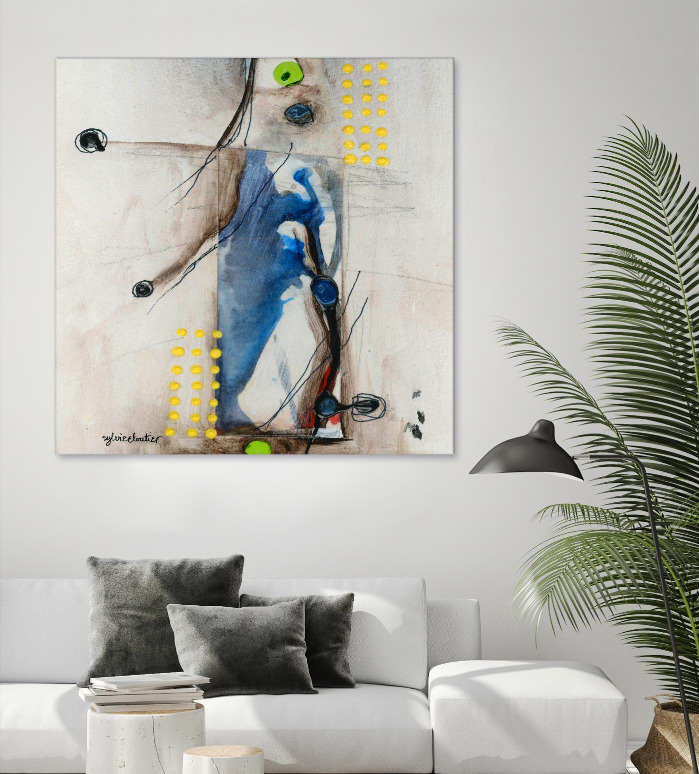 Suspecté  (Détail 2) by Sylvie Cloutier on GIANT ART - blue abstract