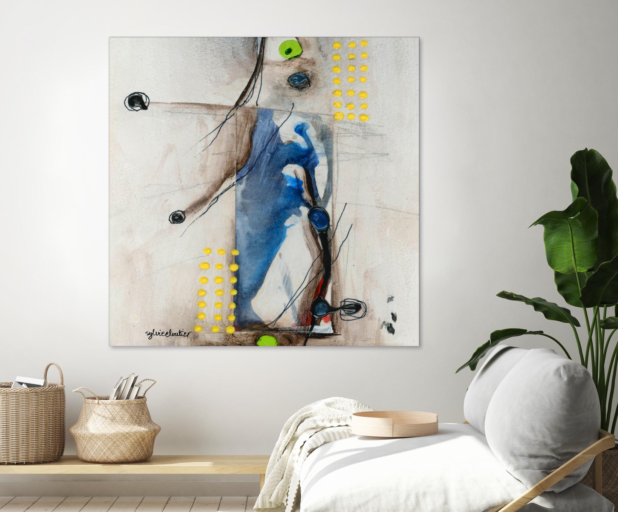 Suspecté  (Détail 2) by Sylvie Cloutier on GIANT ART - blue abstract