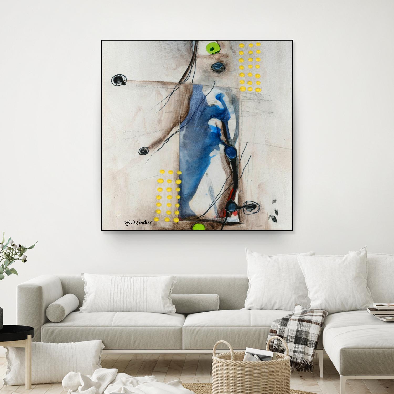 Suspecté  (Détail 2) by Sylvie Cloutier on GIANT ART - blue abstract