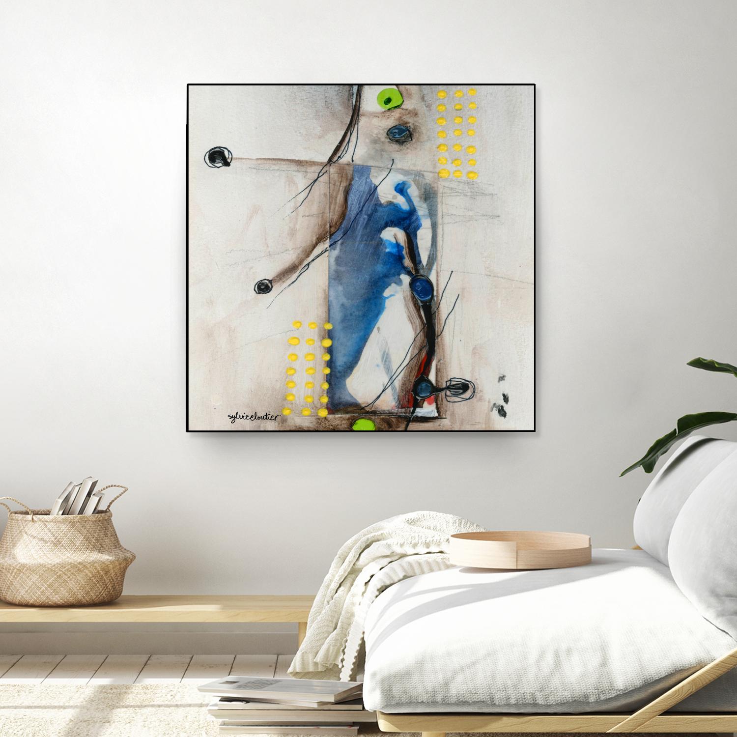 Suspecté  (Détail 2) by Sylvie Cloutier on GIANT ART - blue abstract