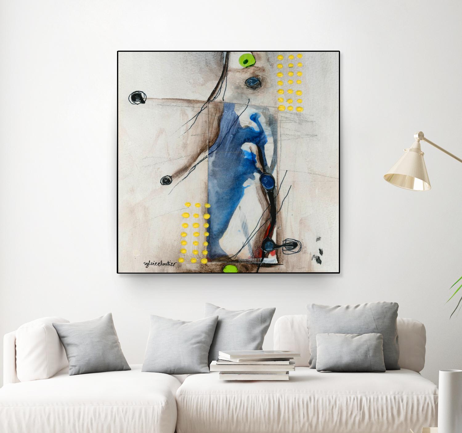 Suspecté  (Détail 2) by Sylvie Cloutier on GIANT ART - blue abstract