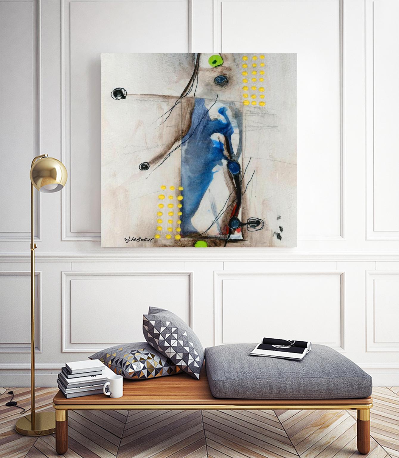 Suspecté  (Détail 2) by Sylvie Cloutier on GIANT ART - blue abstract