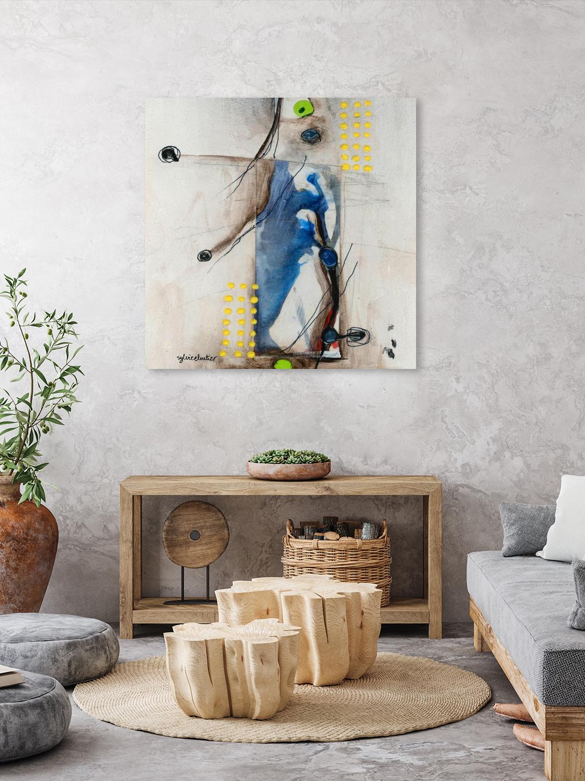 Suspecté  (Détail 2) by Sylvie Cloutier on GIANT ART - blue abstract