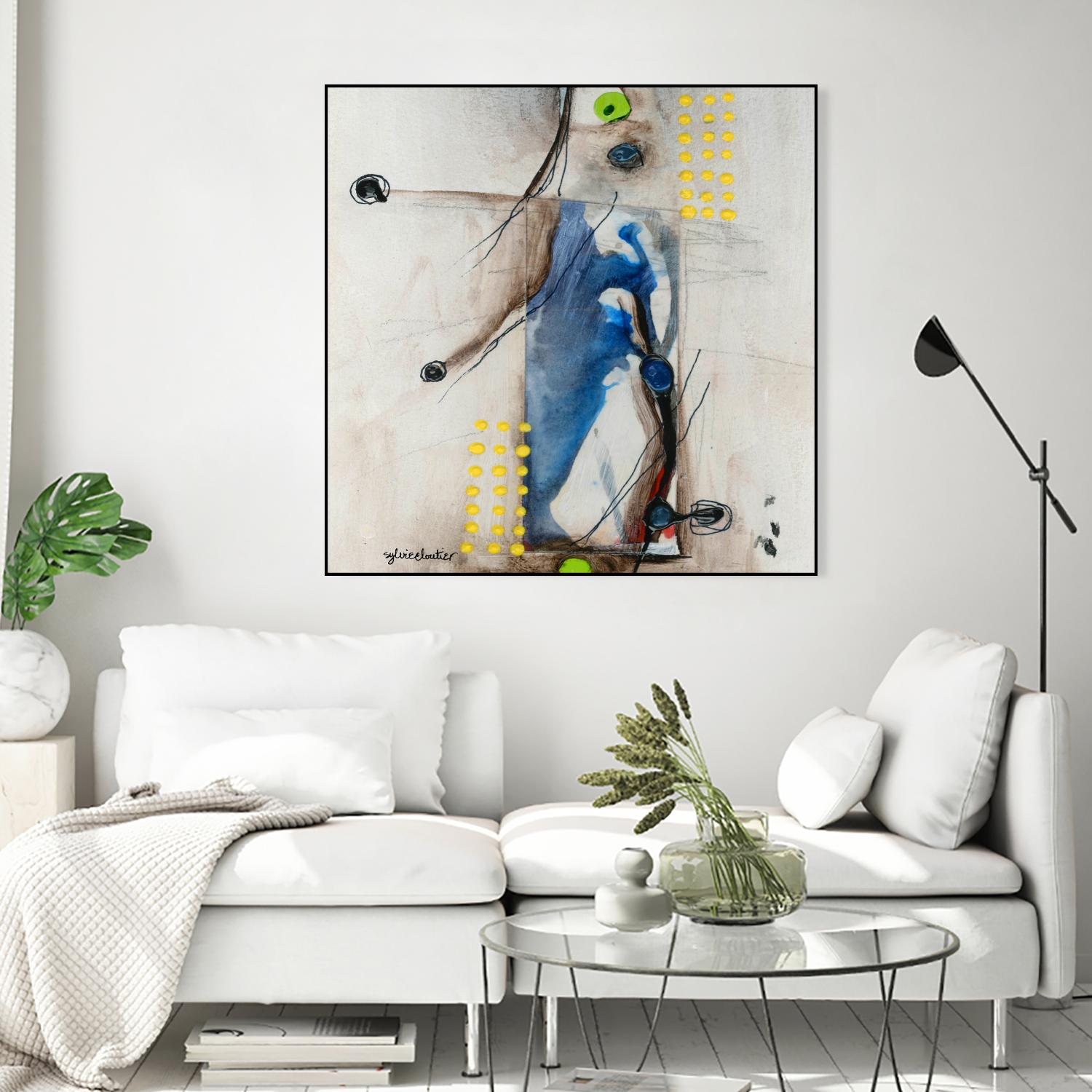 Suspecté  (Détail 2) by Sylvie Cloutier on GIANT ART - blue abstract