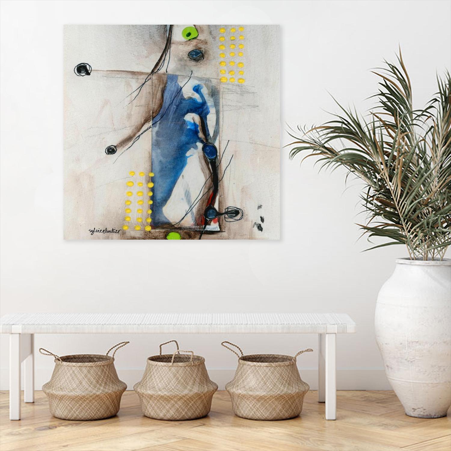 Suspecté  (Détail 2) by Sylvie Cloutier on GIANT ART - blue abstract