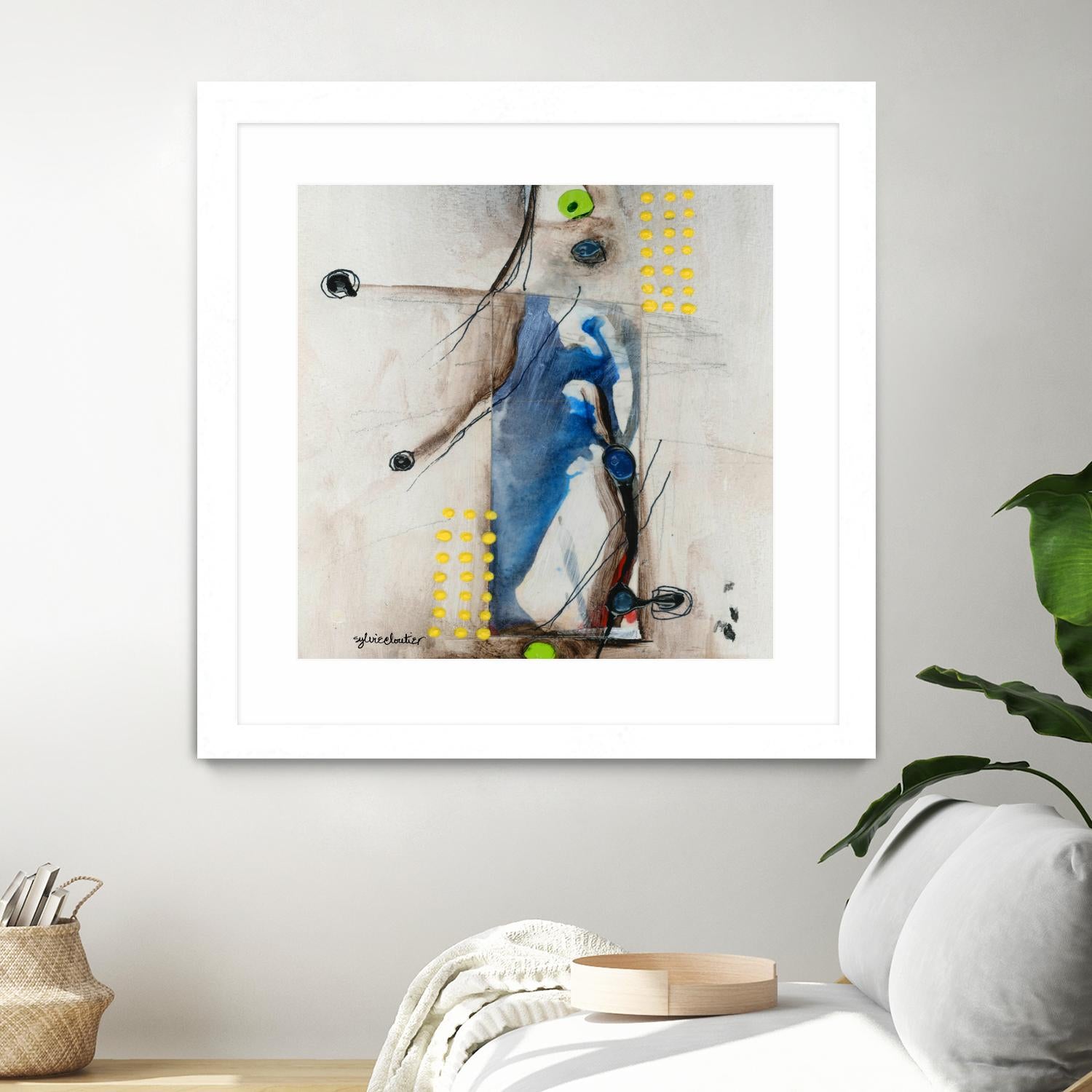 Suspecté  (Détail 2) by Sylvie Cloutier on GIANT ART - blue abstract