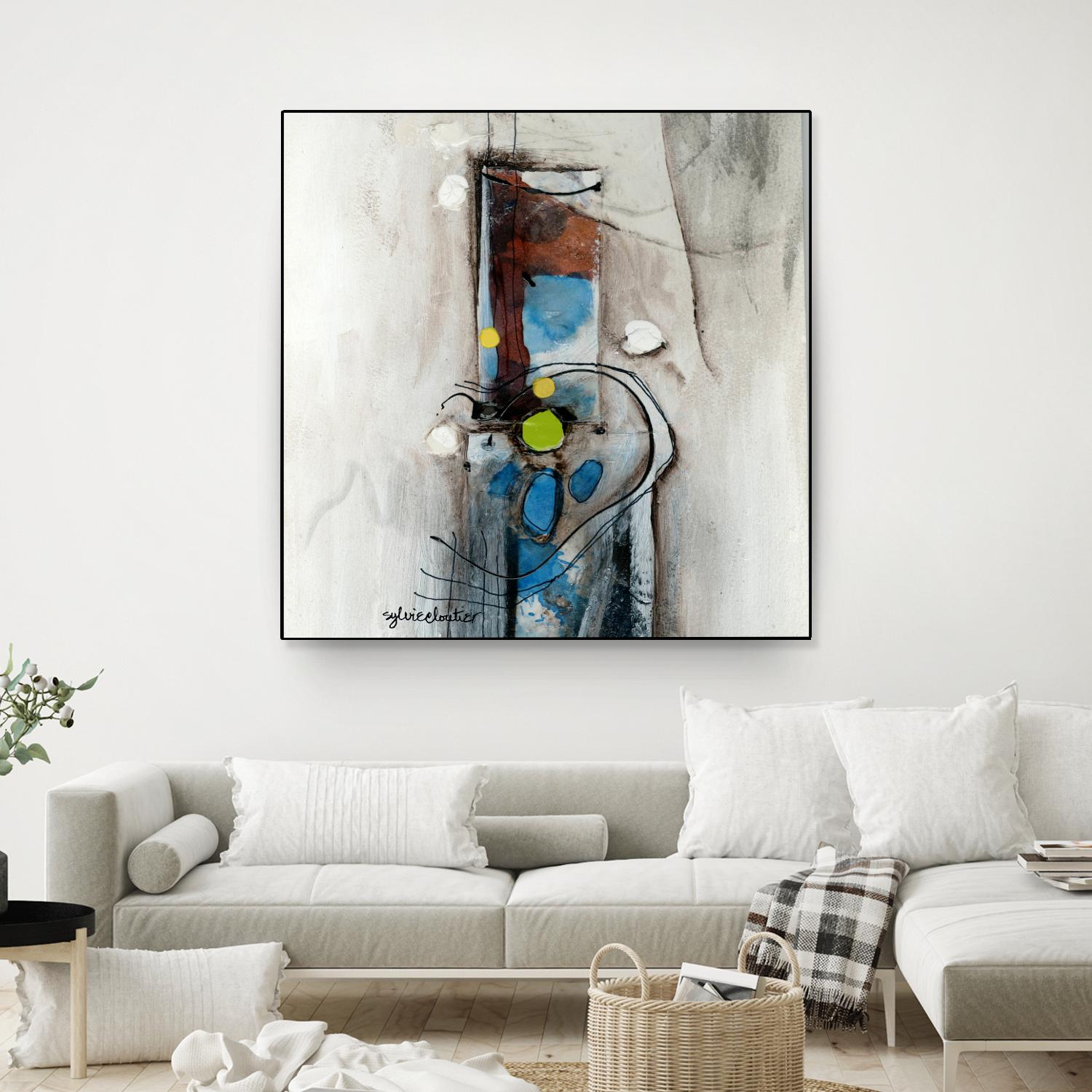 Quintuplés (Détail 1) by Sylvie Cloutier on GIANT ART - blue abstract