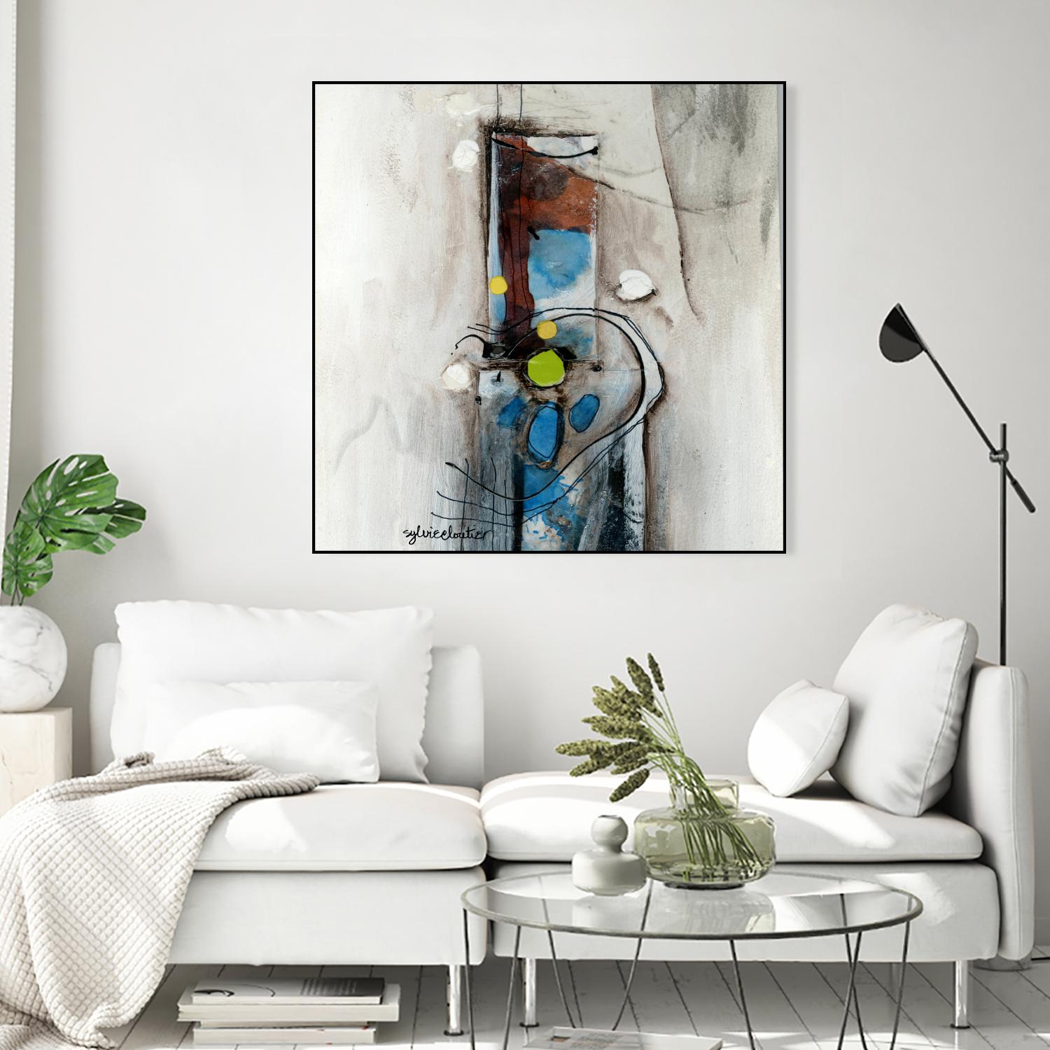 Quintuplés (Détail 1) by Sylvie Cloutier on GIANT ART - blue abstract