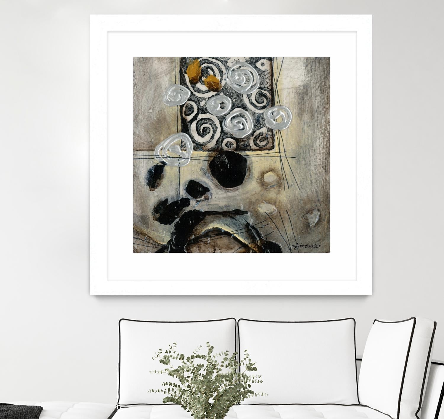 Signe de terre 3 (Détail 2) by Sylvie Cloutier on GIANT ART - grey abstract