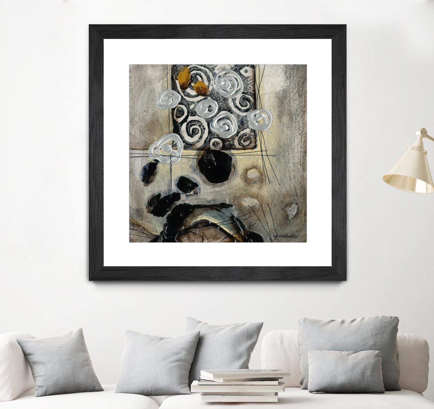 Signe de terre 3 (Détail 2) by Sylvie Cloutier on GIANT ART - grey abstract