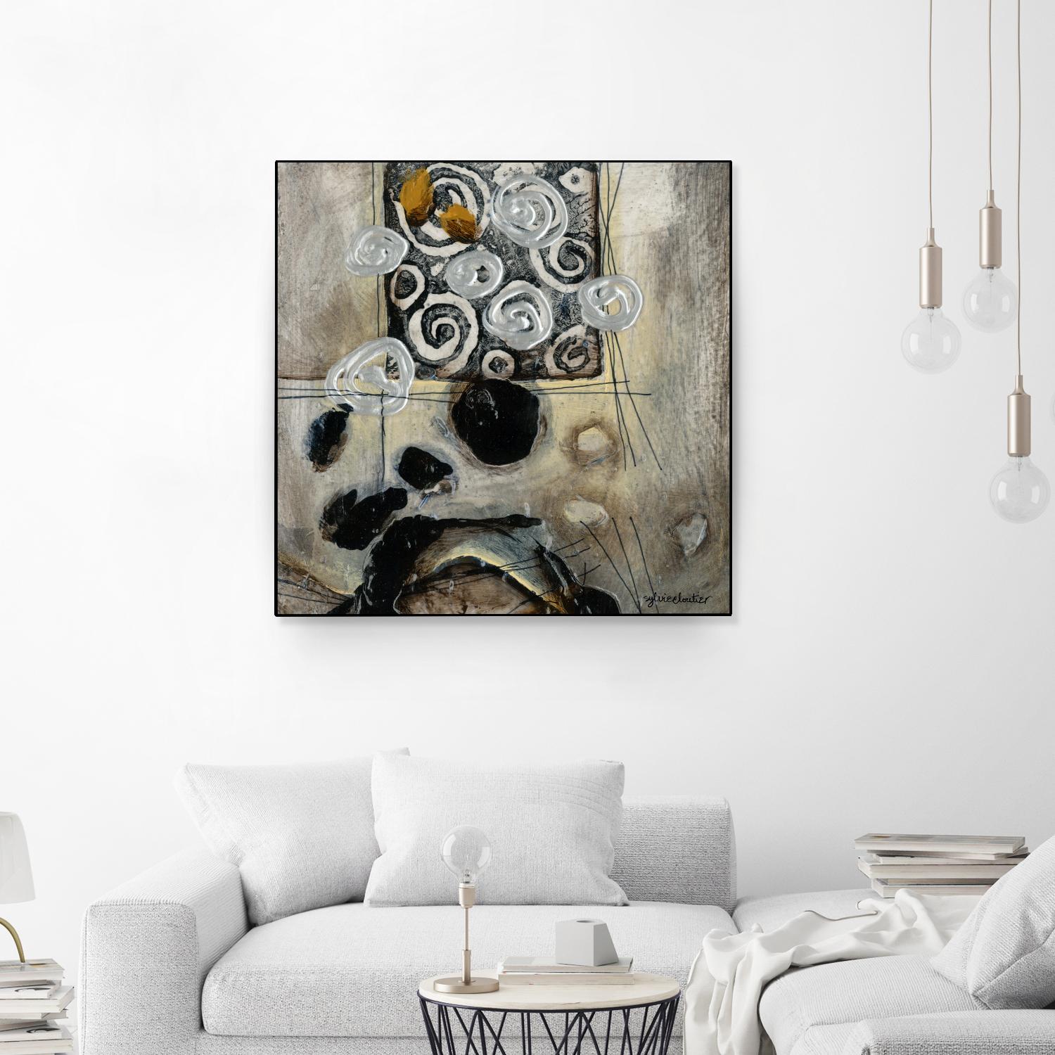 Signe de terre 3 (Détail 2) by Sylvie Cloutier on GIANT ART - grey abstract