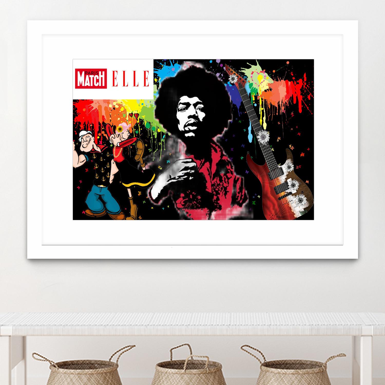 Peace and Love by Carole St-Germain on GIANT ART - red digital pari match