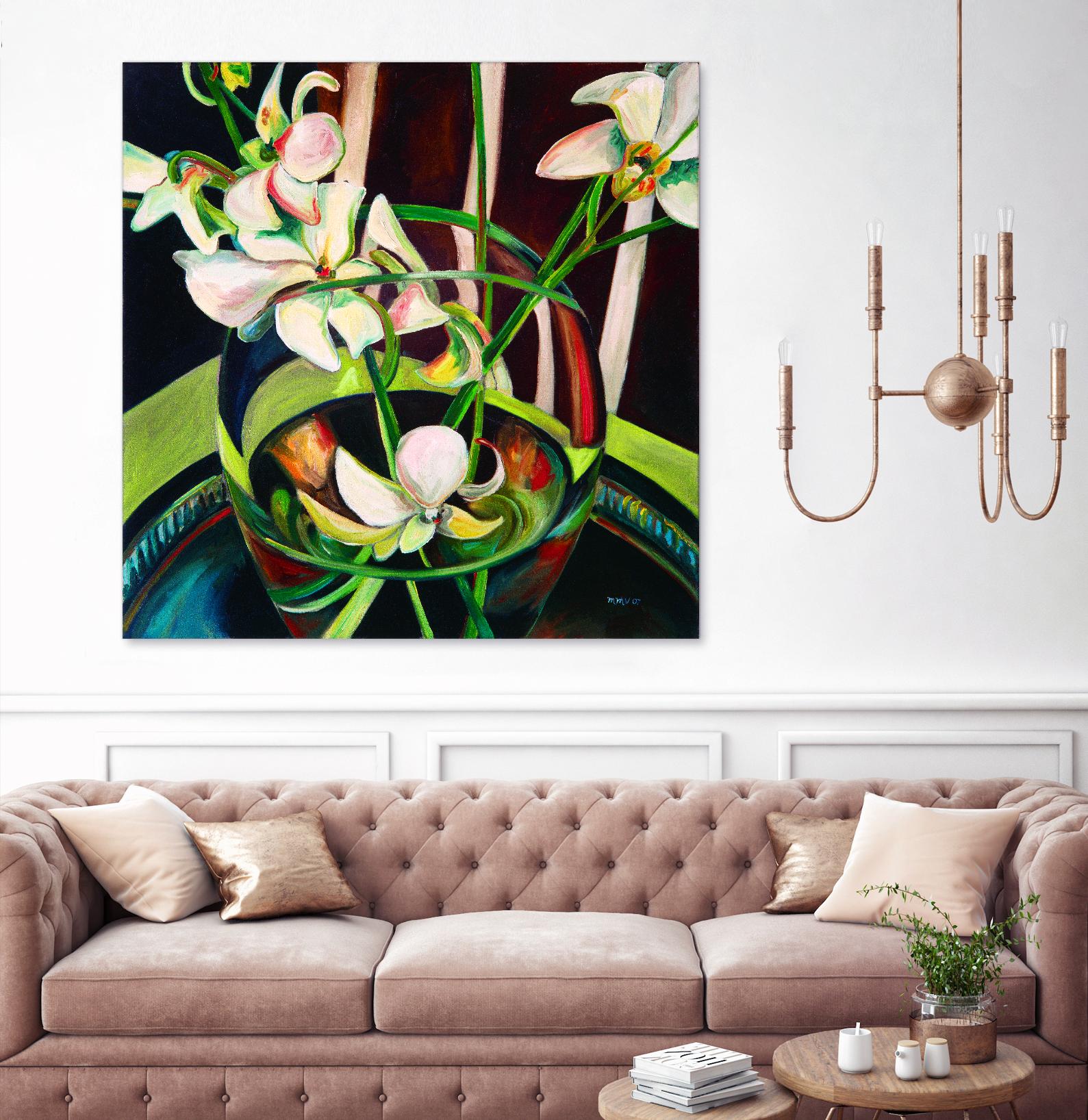 Unfolding by Mary McLorn Valle on GIANT ART - green floral