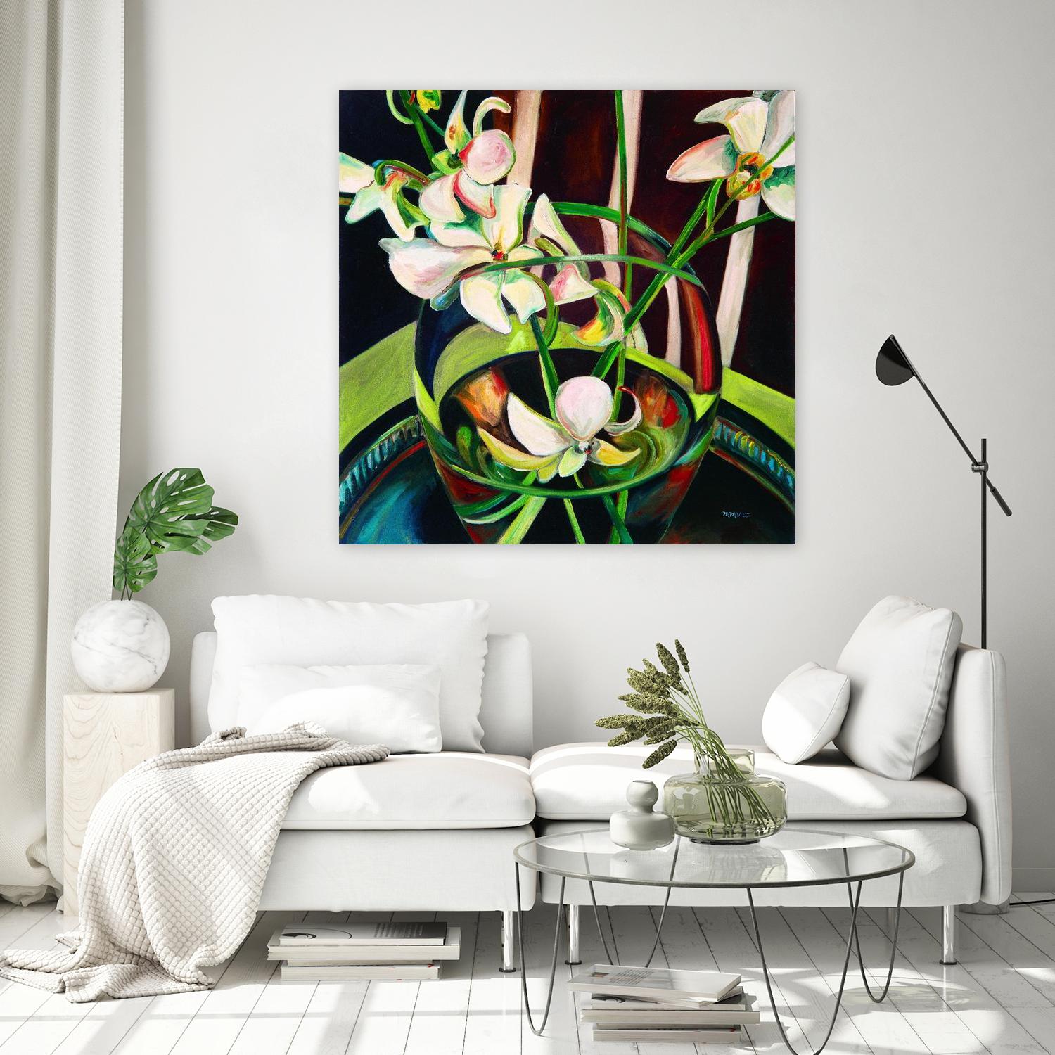 Unfolding by Mary McLorn Valle on GIANT ART - green floral