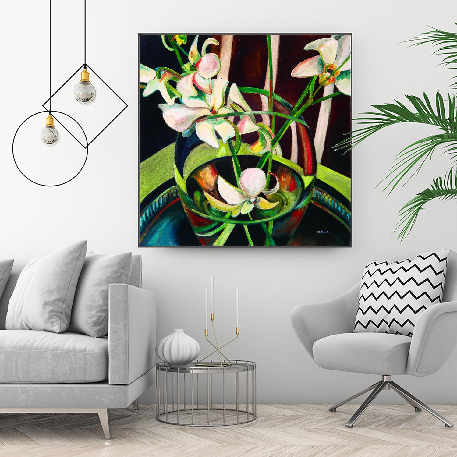 Unfolding by Mary McLorn Valle on GIANT ART - green floral