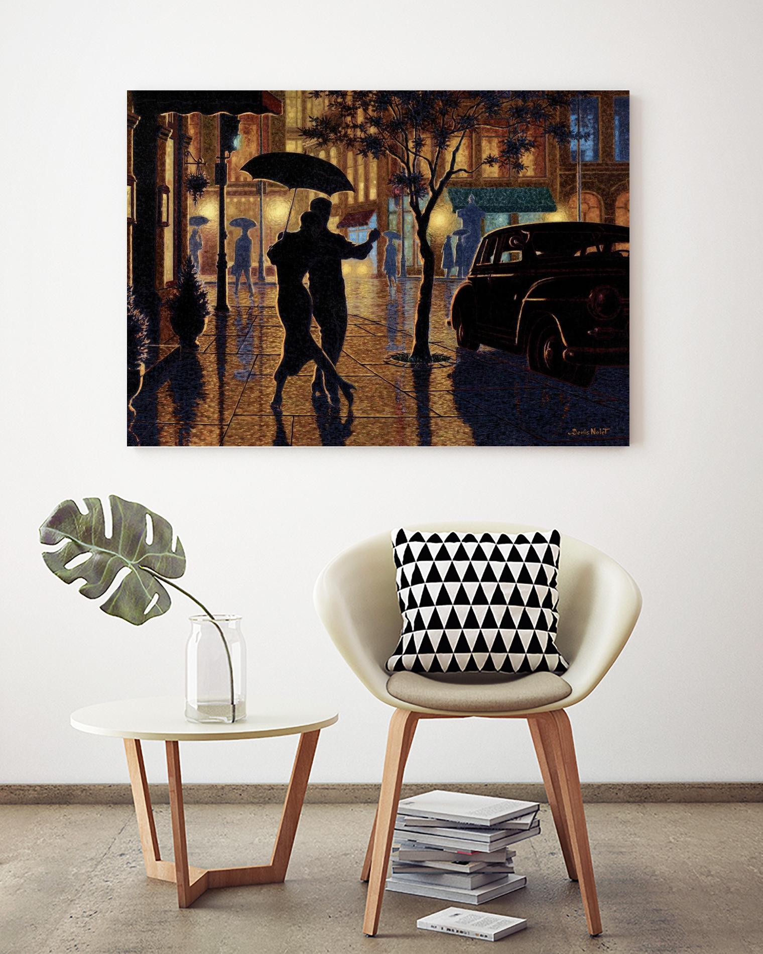 Au parfait du présent by Denis Nolet on GIANT ART - gold la nuit