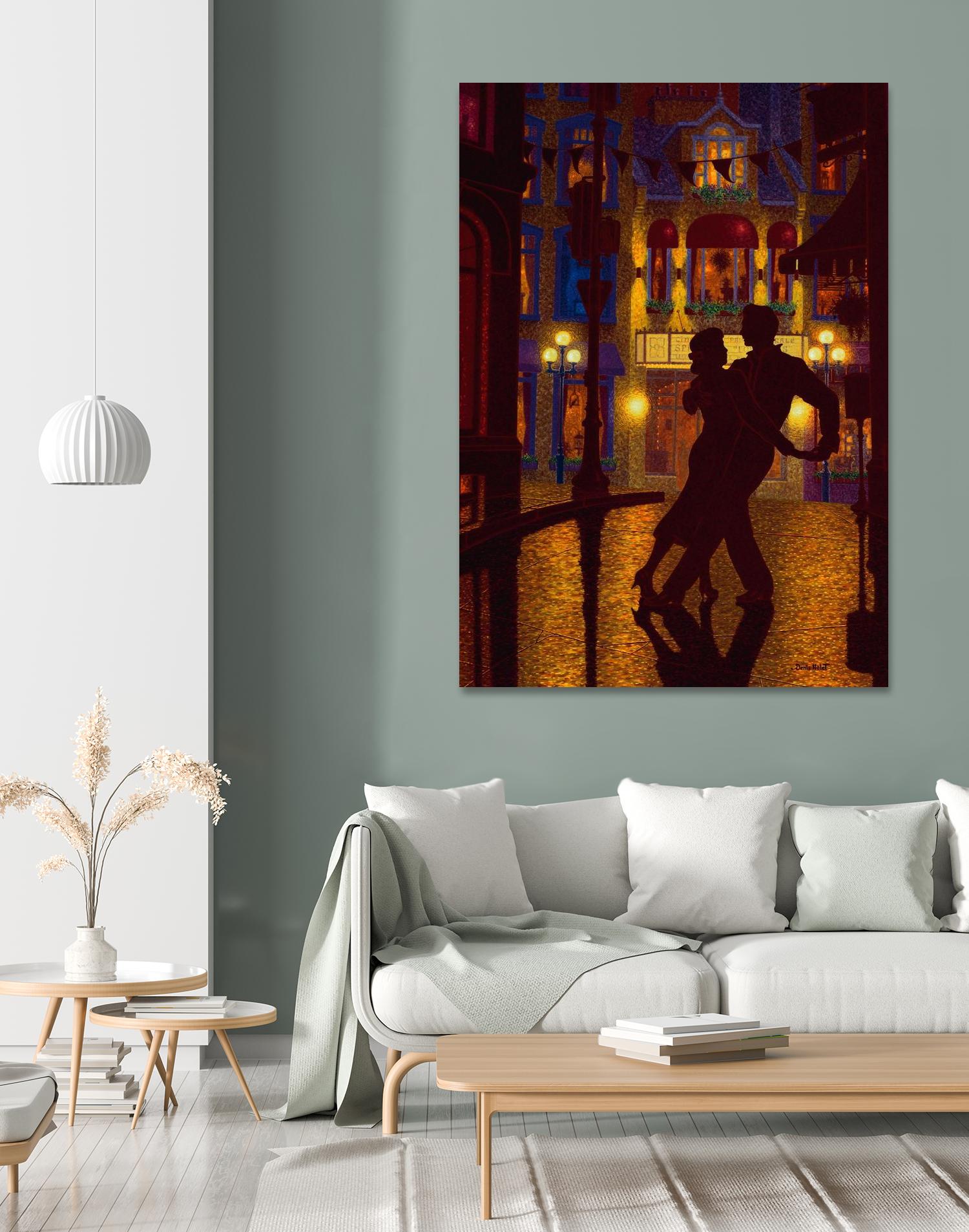 Mille et une nuit by Denis Nolet on GIANT ART - red figurative la nuit