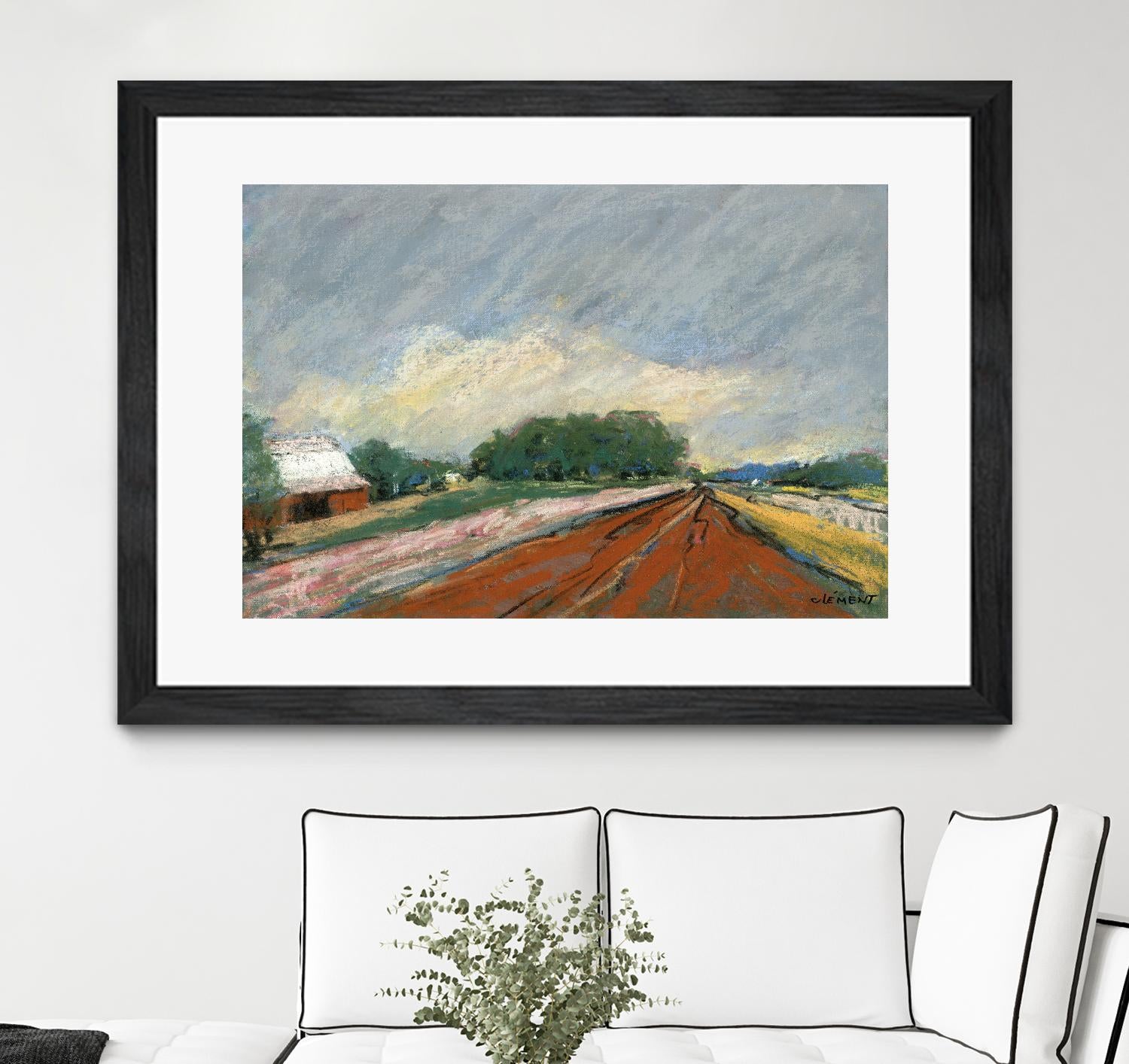 Pastel Landscape V by Jacques Clement on GIANT ART - blue landscape