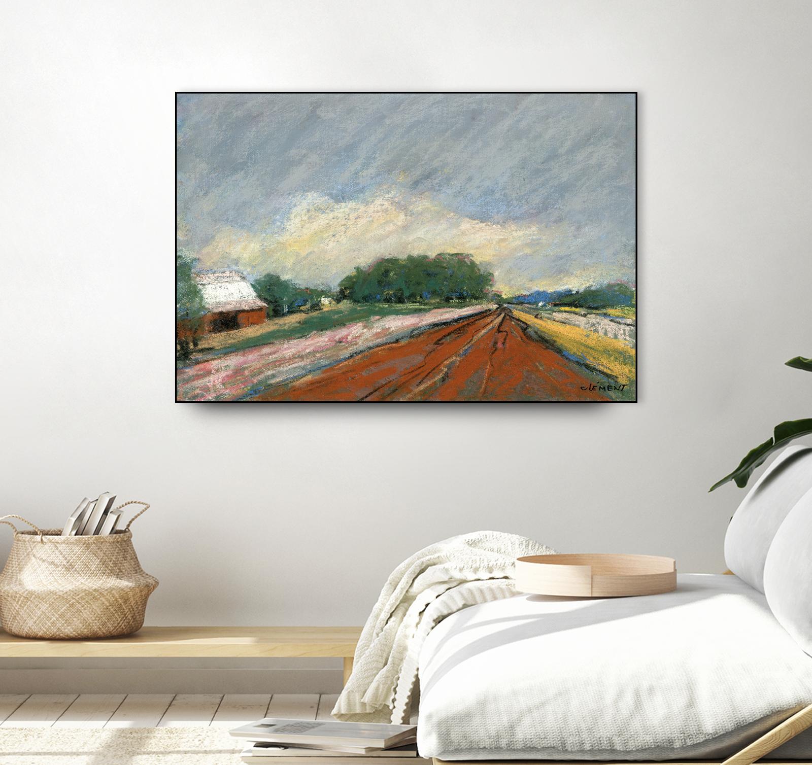 Pastel Landscape V by Jacques Clement on GIANT ART - blue landscape