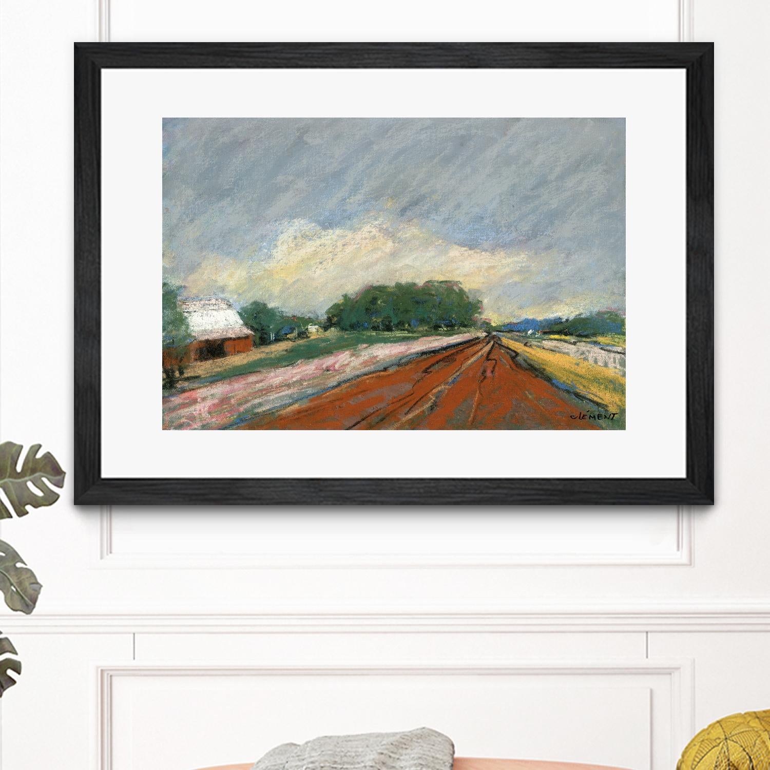 Pastel Landscape V by Jacques Clement on GIANT ART - blue landscape