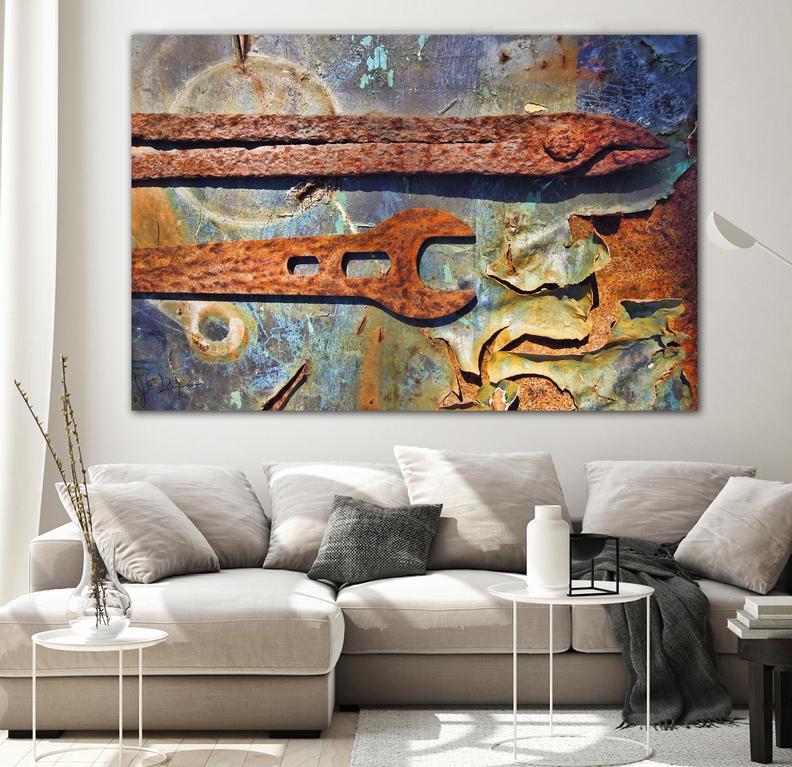 Rusty Tools I by Jean-François Dupuis on GIANT ART - blue photo art