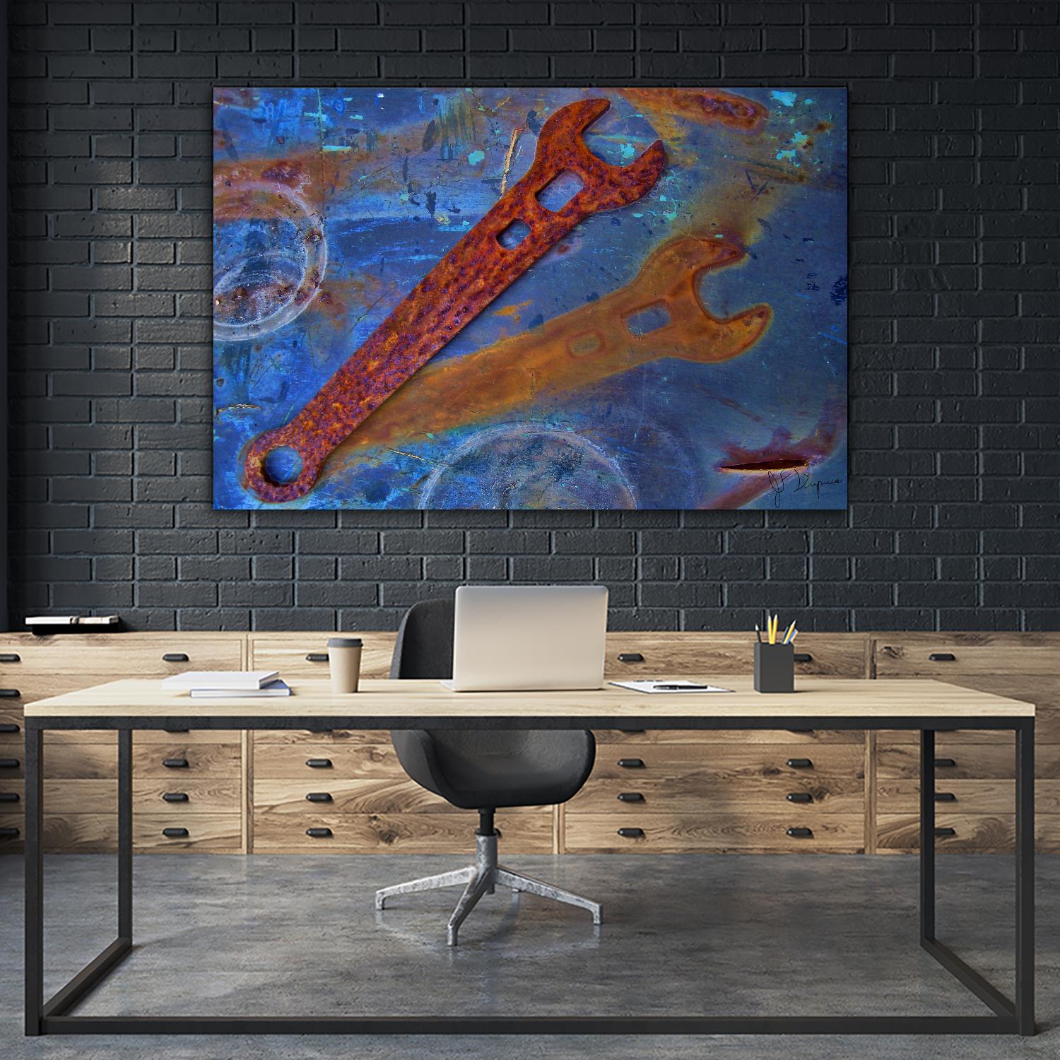 Rusty Tools II by Jean-François Dupuis on GIANT ART - blue photo art