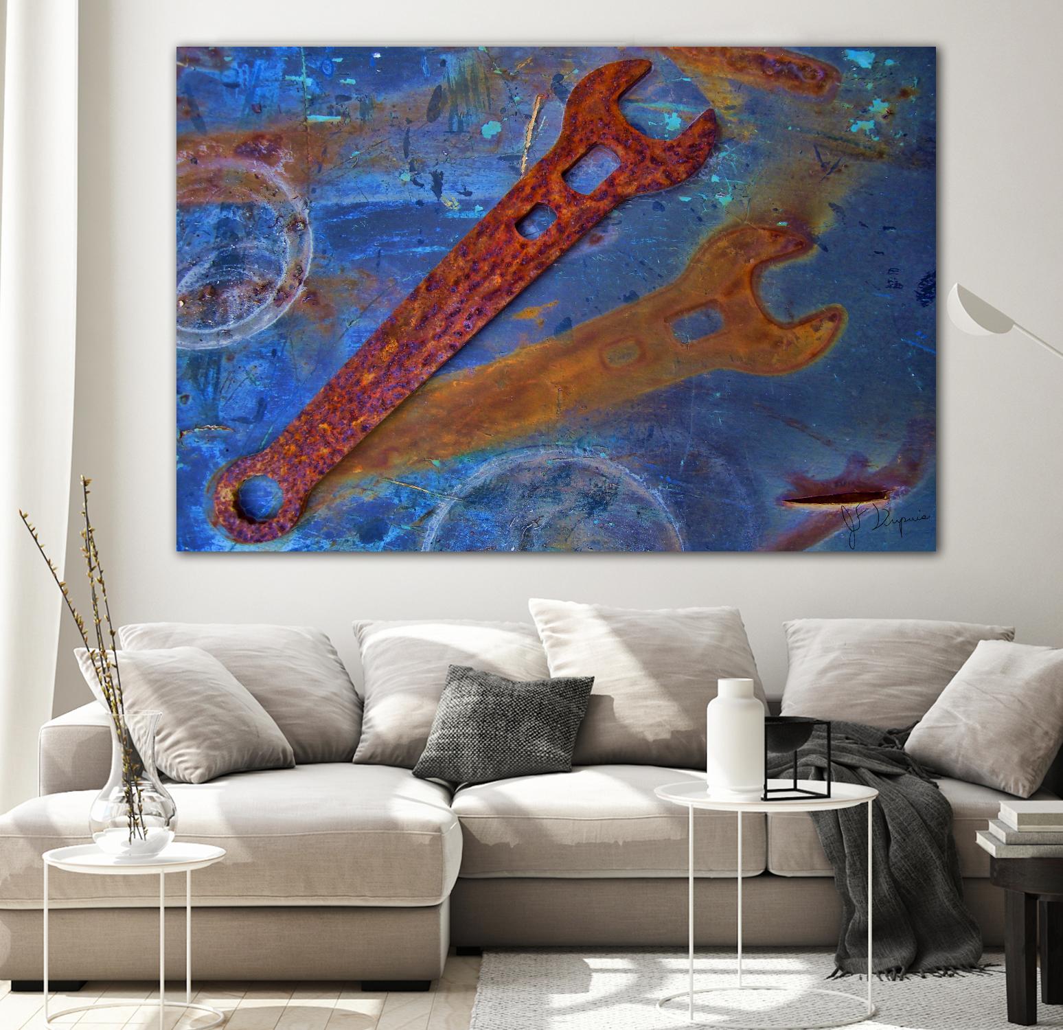 Rusty Tools II by Jean-François Dupuis on GIANT ART - blue photo art