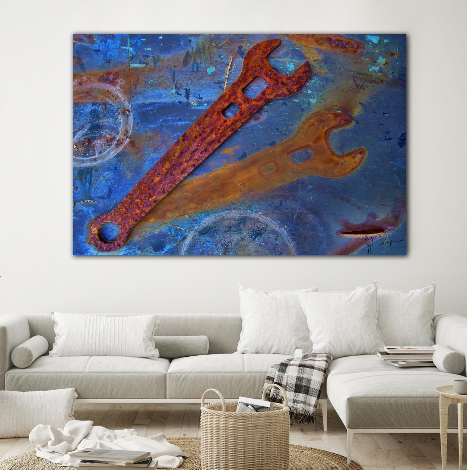 Rusty Tools II by Jean-François Dupuis on GIANT ART - blue photo art